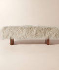 THE ONE × Socca — Sheepskin Upholstered Bench