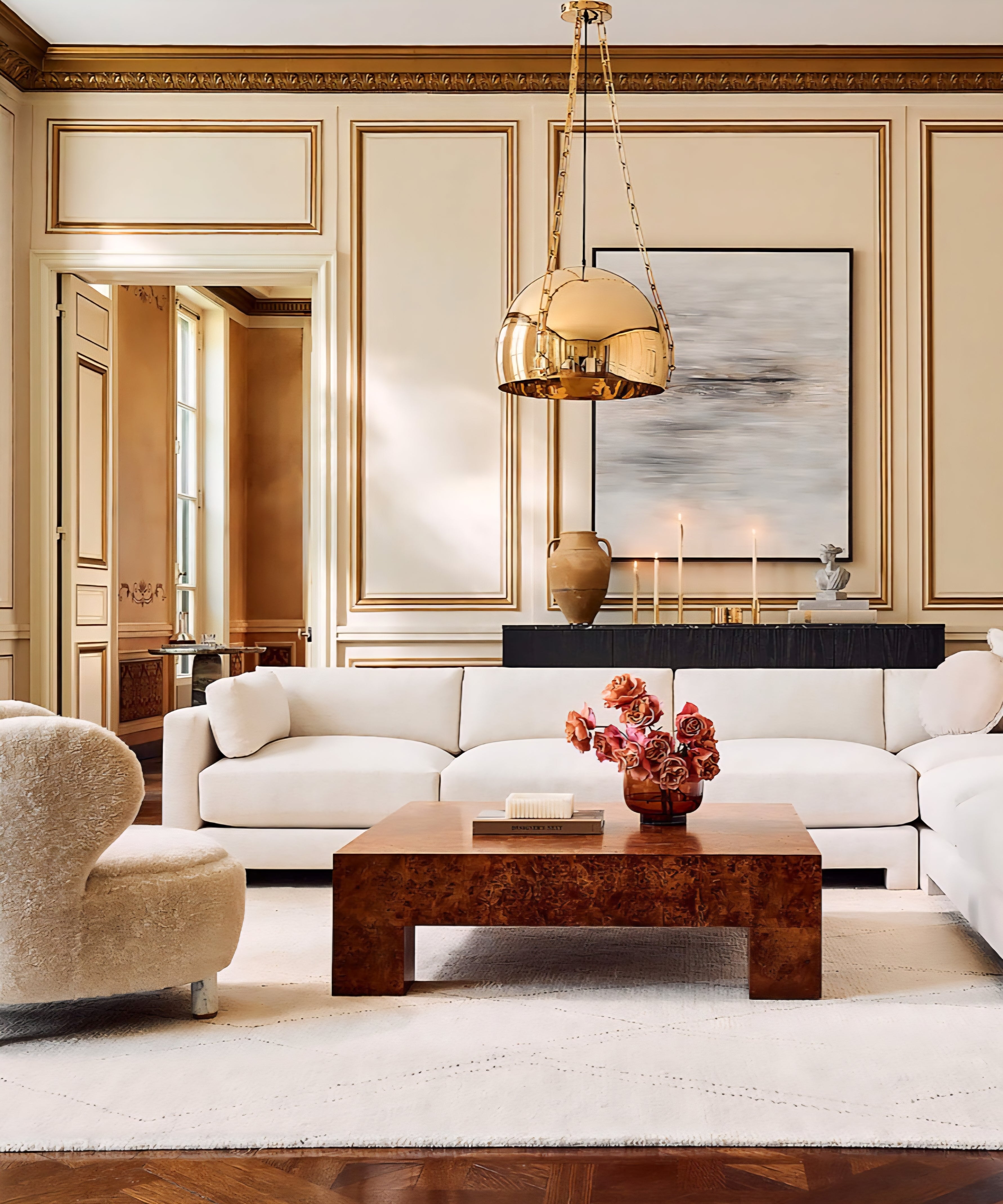 THE ONE × Scatola — Brown Burl Wood Coffee Table