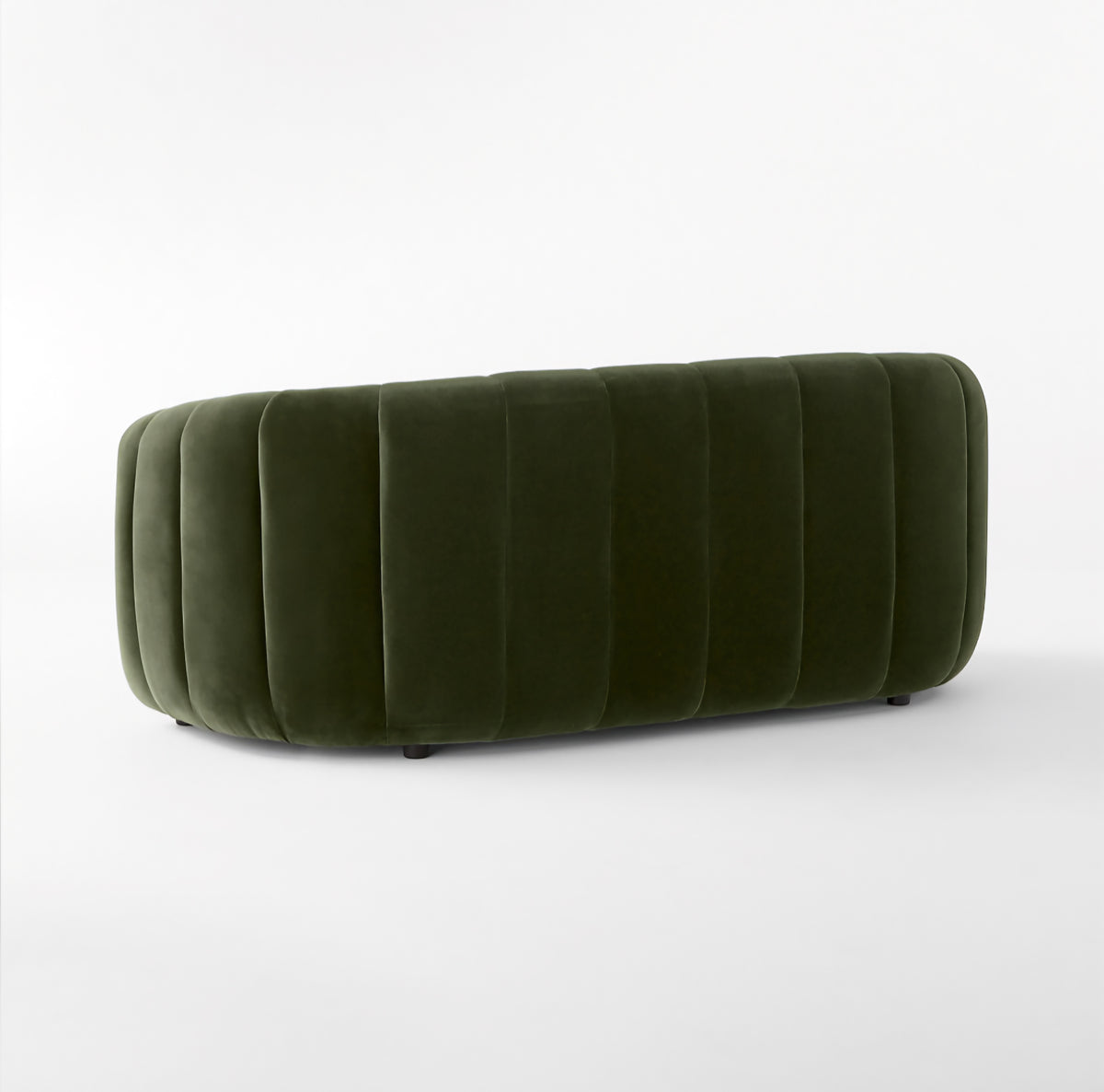 THE ONE × Fitz — Channeled White Boucle Loveseat