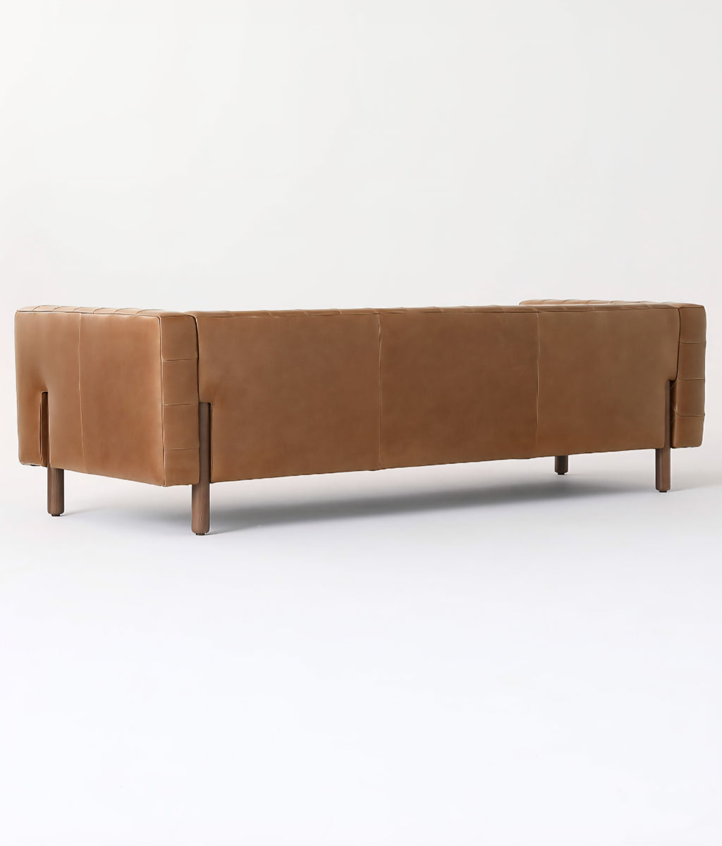 THE ONE × Marconi — Tufted Leather & Velvet Sofa
