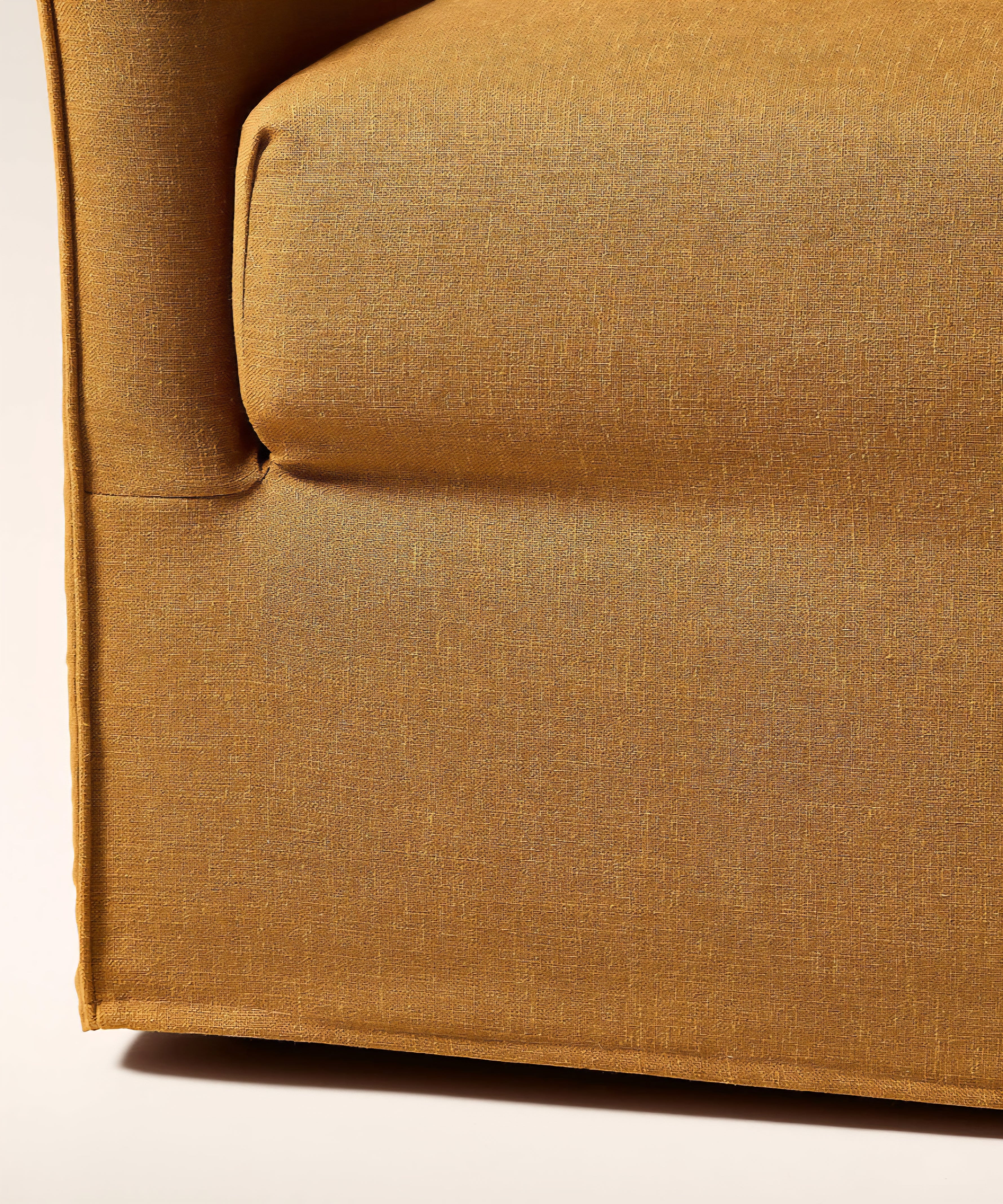 THE ONE × Bristol — Cognac Slipcovered Performance Linen Sofa