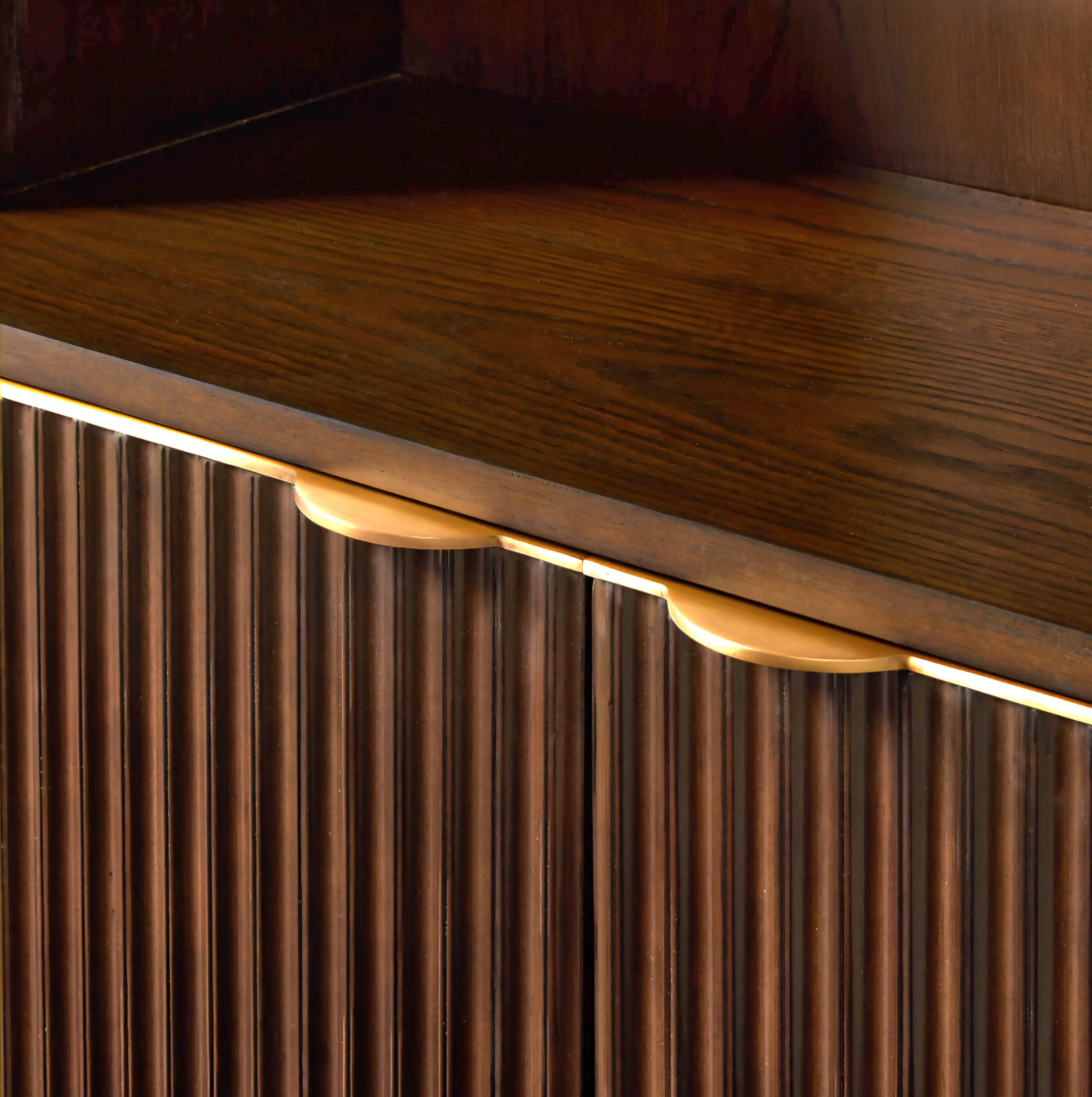 THE ONE × Davison — Fluted Dark Oak Bookcase