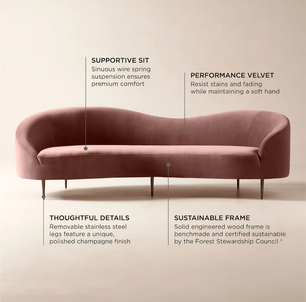 THE ONE × Curvo — White Performance Fabric Sofa by Goop