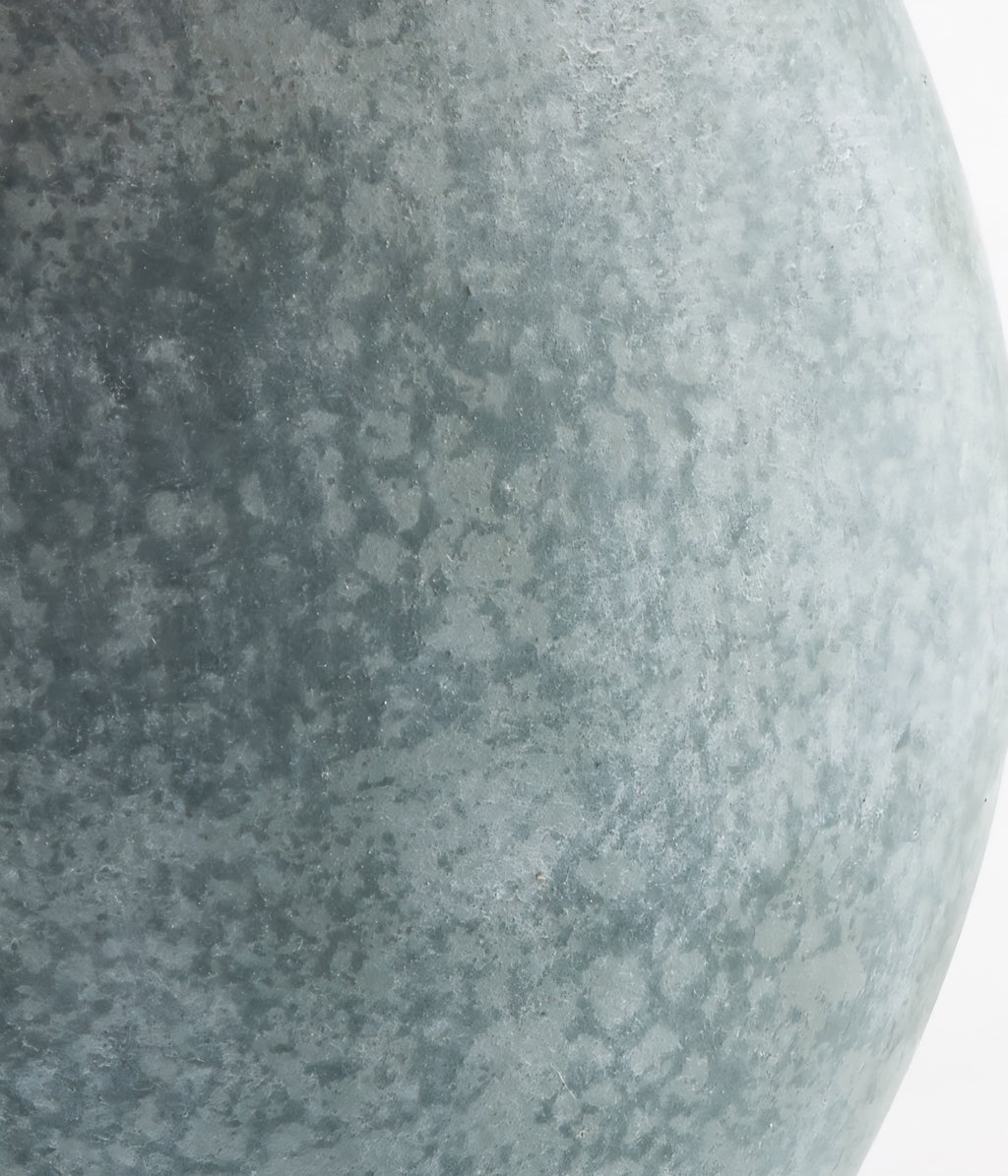 THE ONE × Courbe — Green Ceramic Table Lamp with Rattan Shade