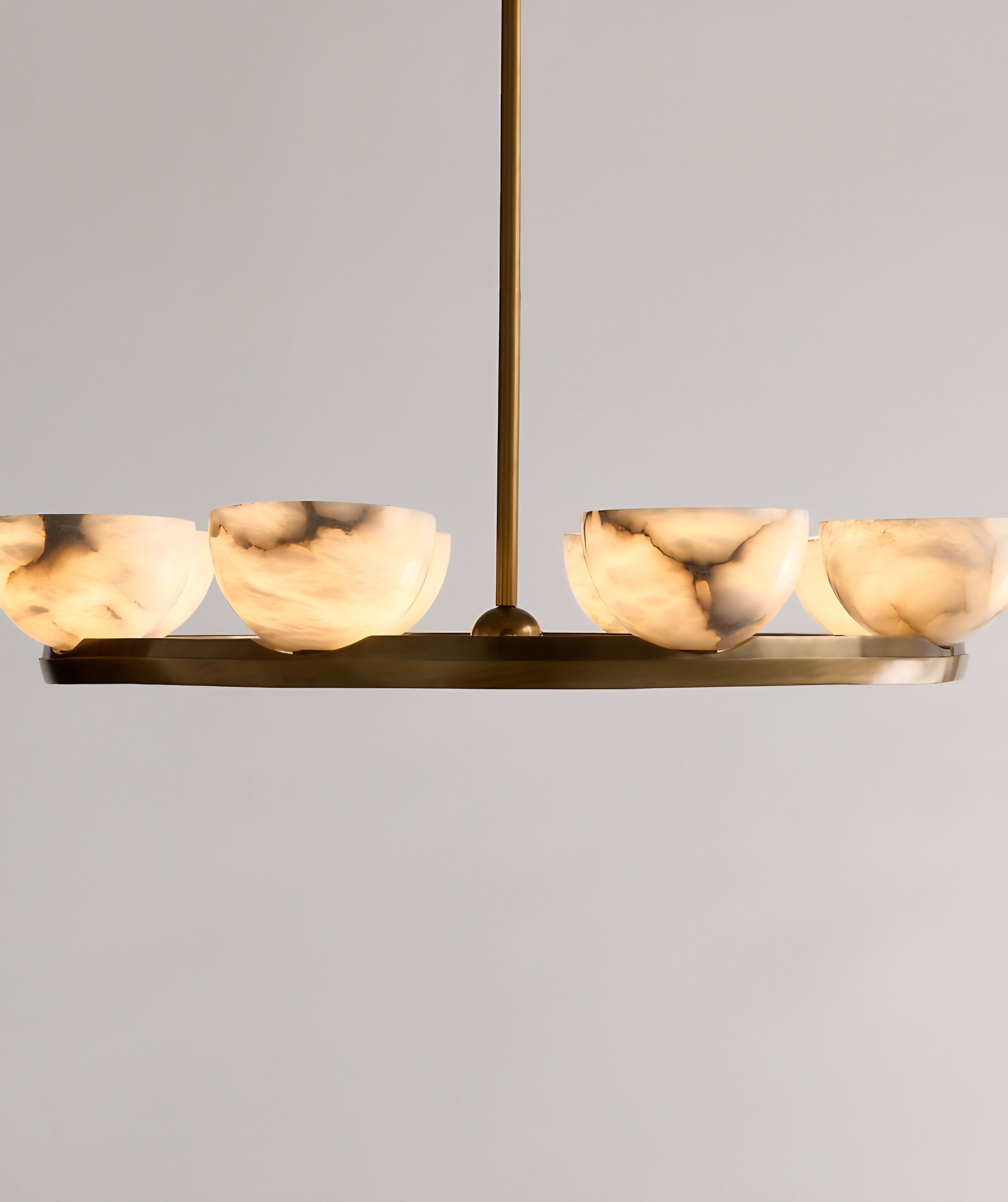 THE ONE × Ando — Alabaster and Brass Chandelier (35")