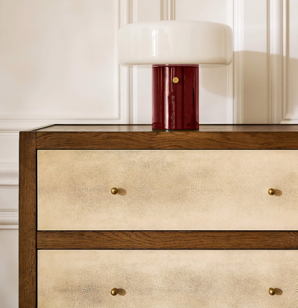THE ONE × Layton — White Oak and Shagreen 6-Drawer Dresser