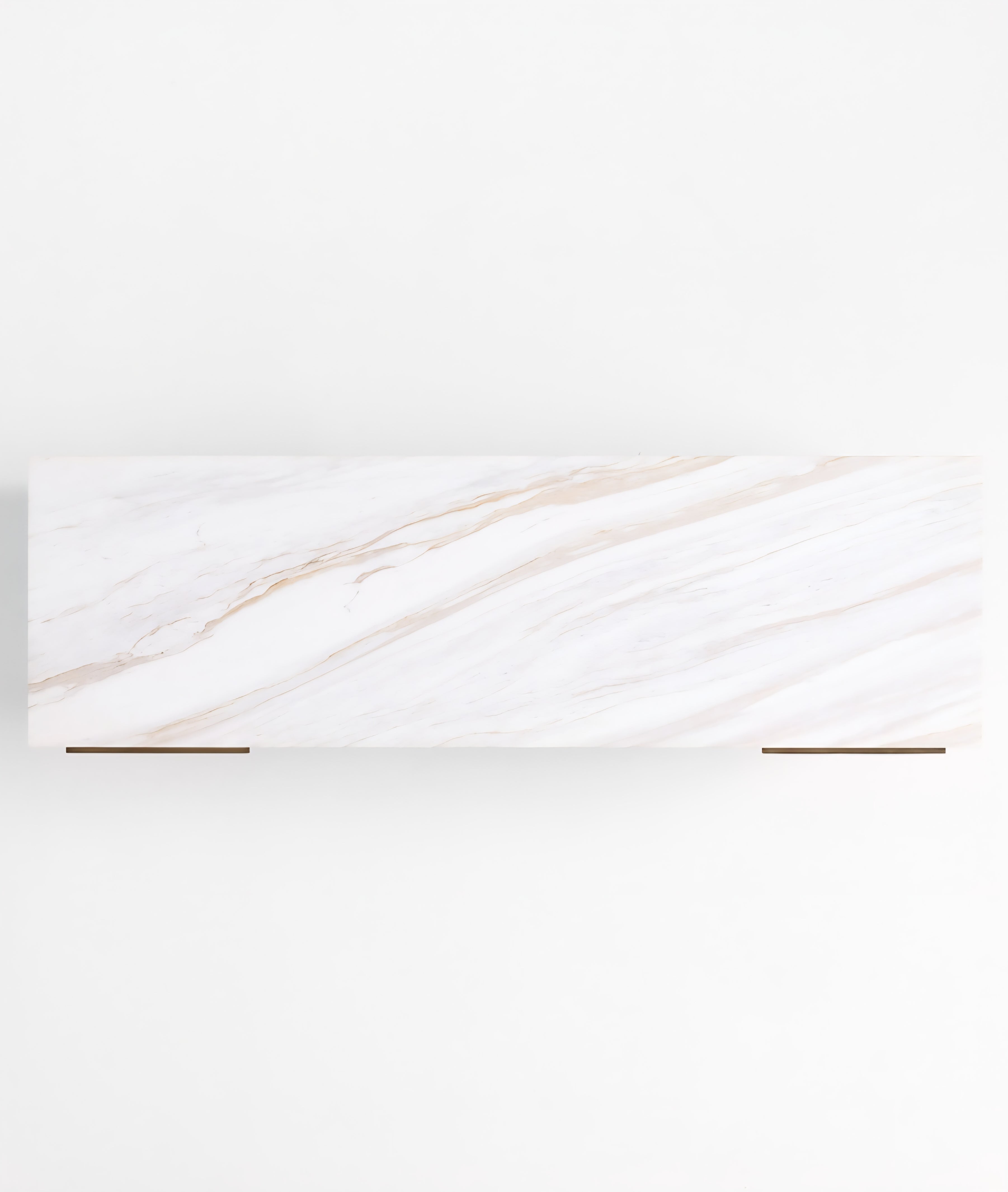 THE ONE × Batten — Natural Oak Console Desk with White Marble Top