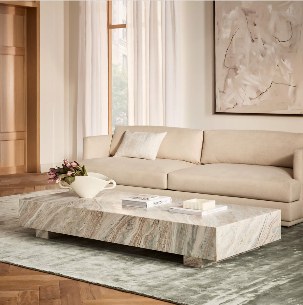 THE ONE × Seneca — Off-White Performance Fabric Sleeper Sofa