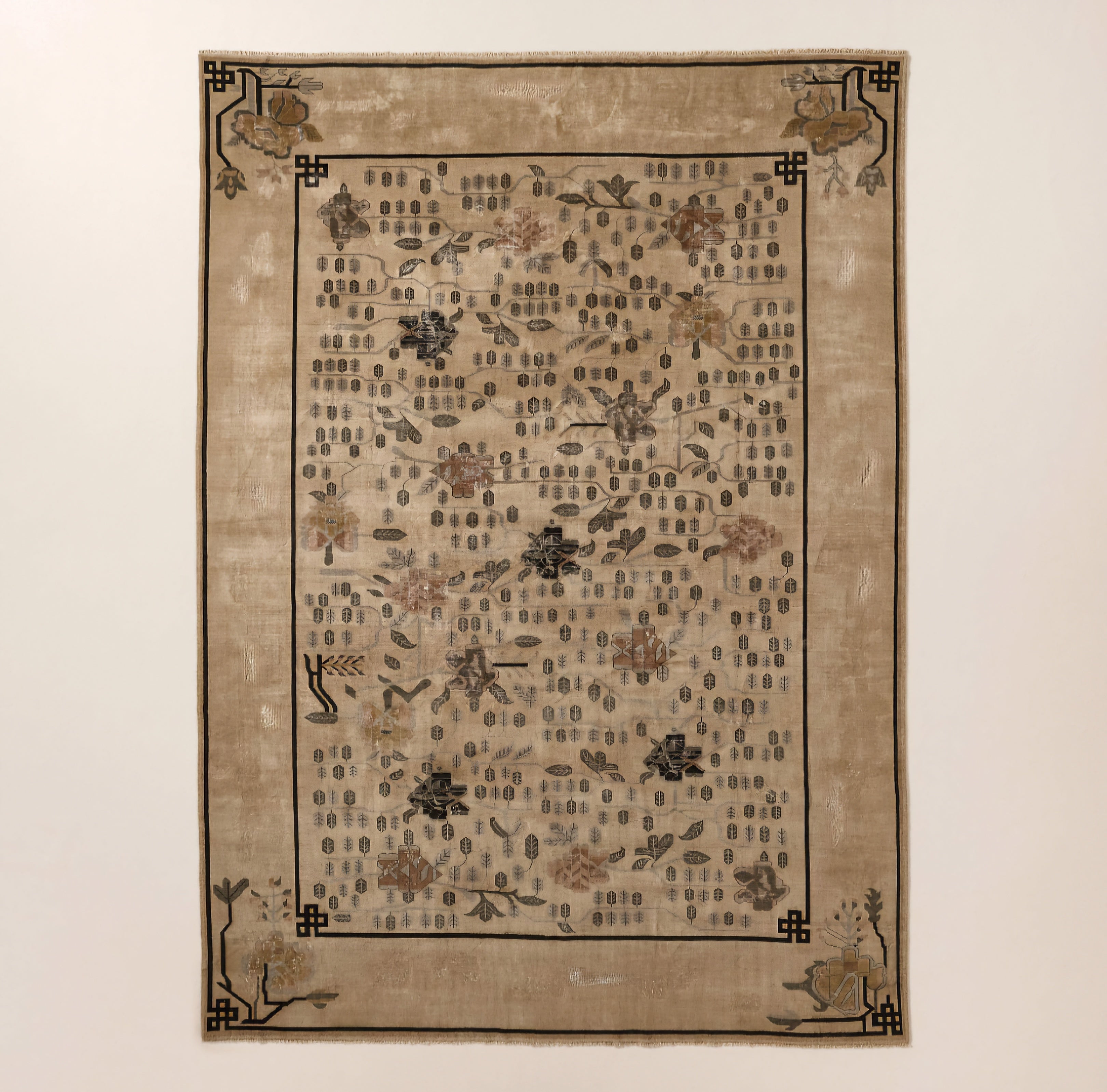 THE ONE × Fiora — Hand-Knotted Distressed Warm White New Zealand Wool Area Rug