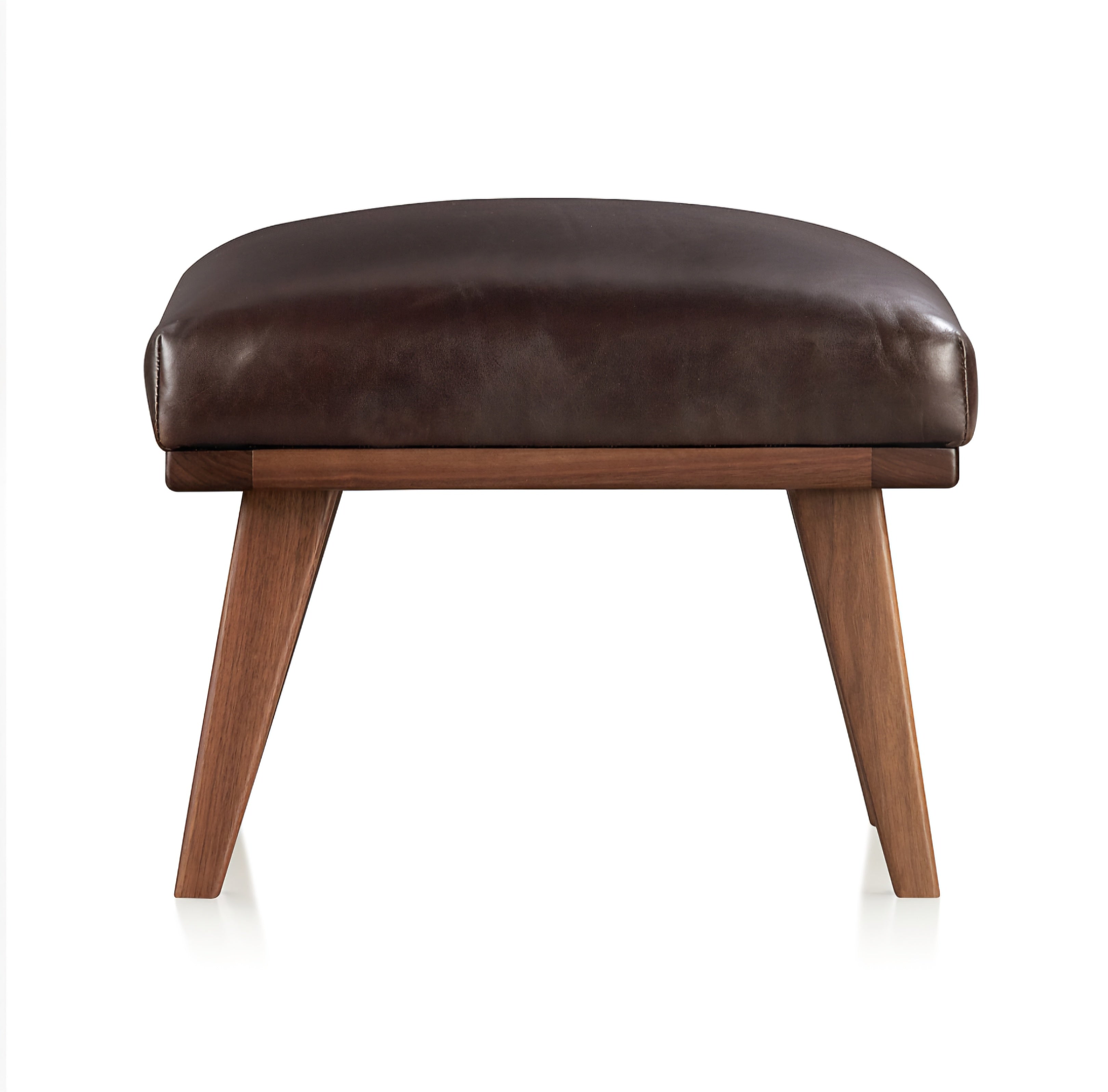 THE ONE × Cavett — Wood and Leather Ottoman