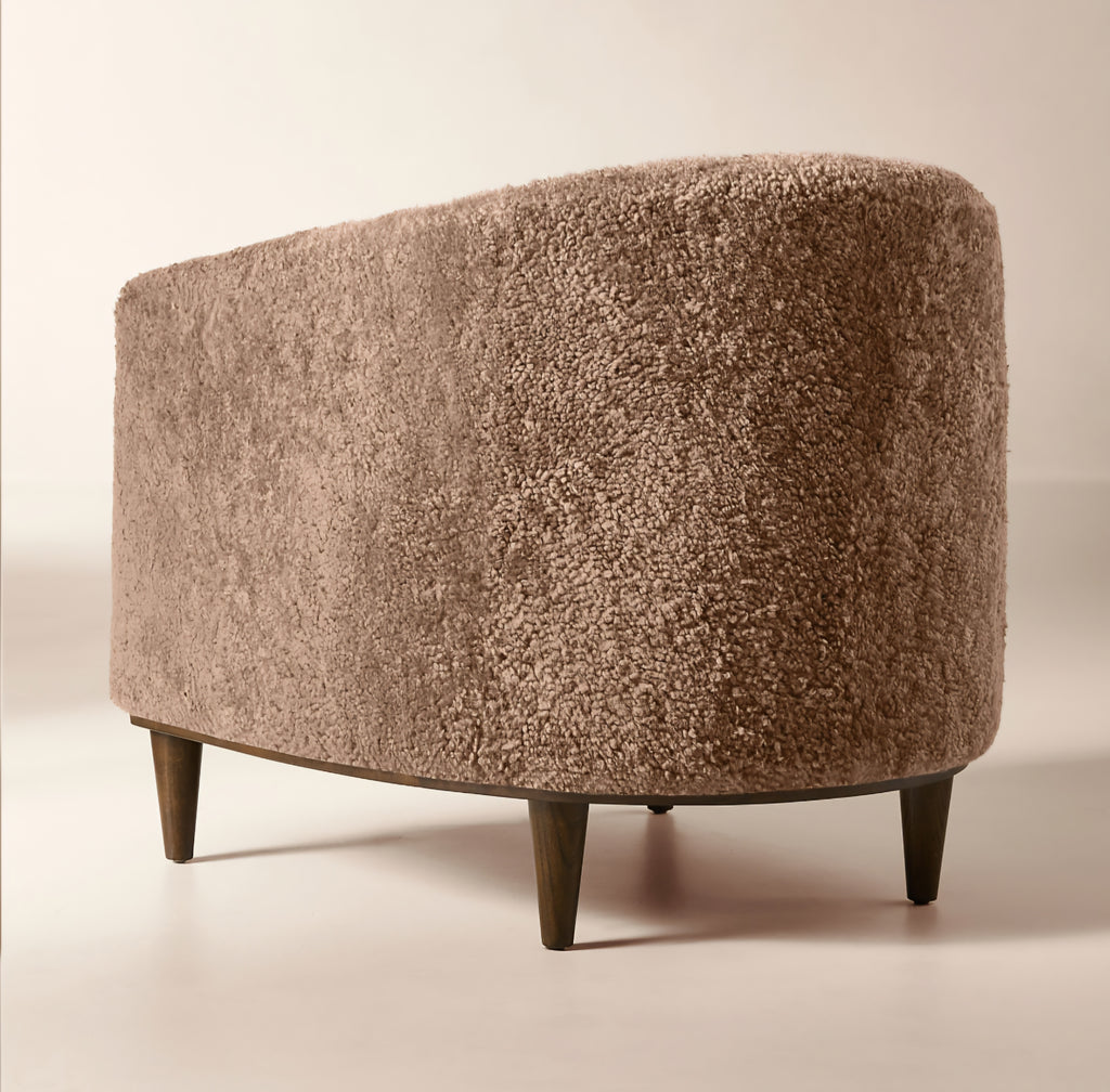 THE ONE × Mayfair — Taupe Shearling Accent Chair