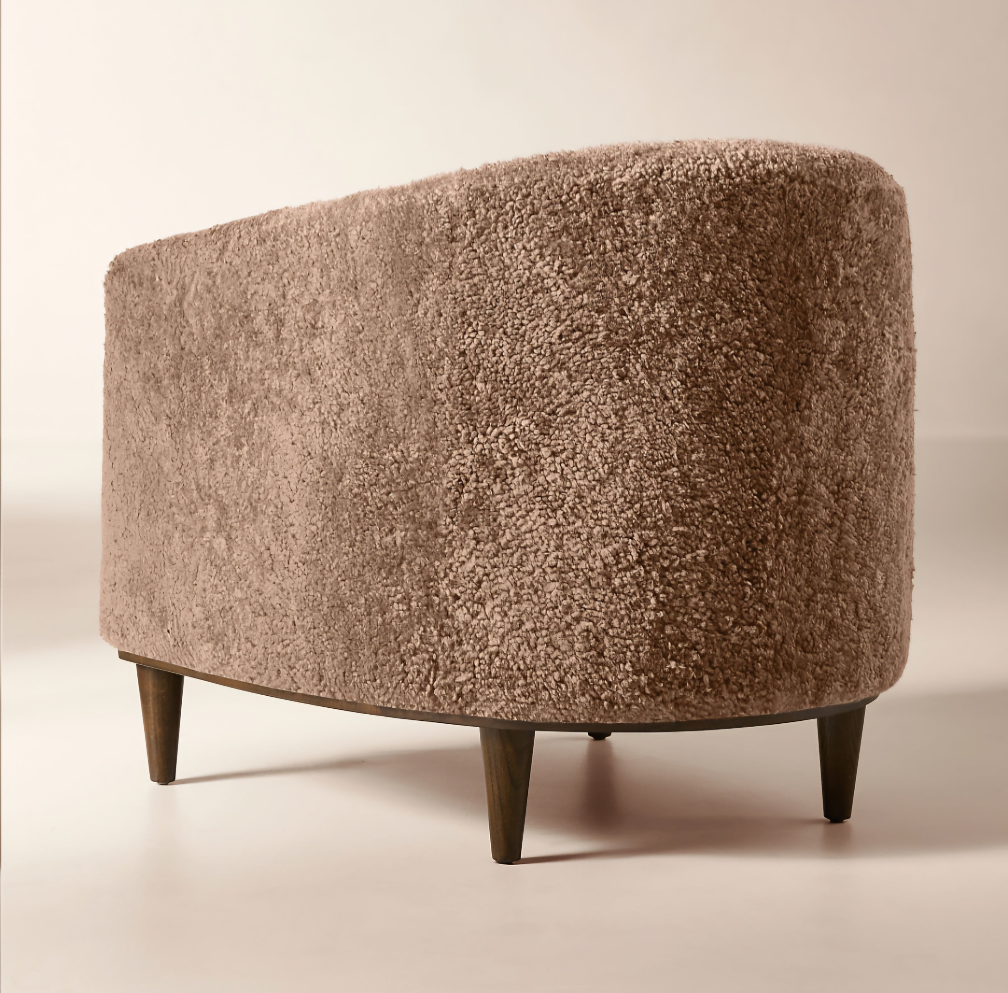 THE ONE × Mayfair — Taupe Shearling Accent Chair