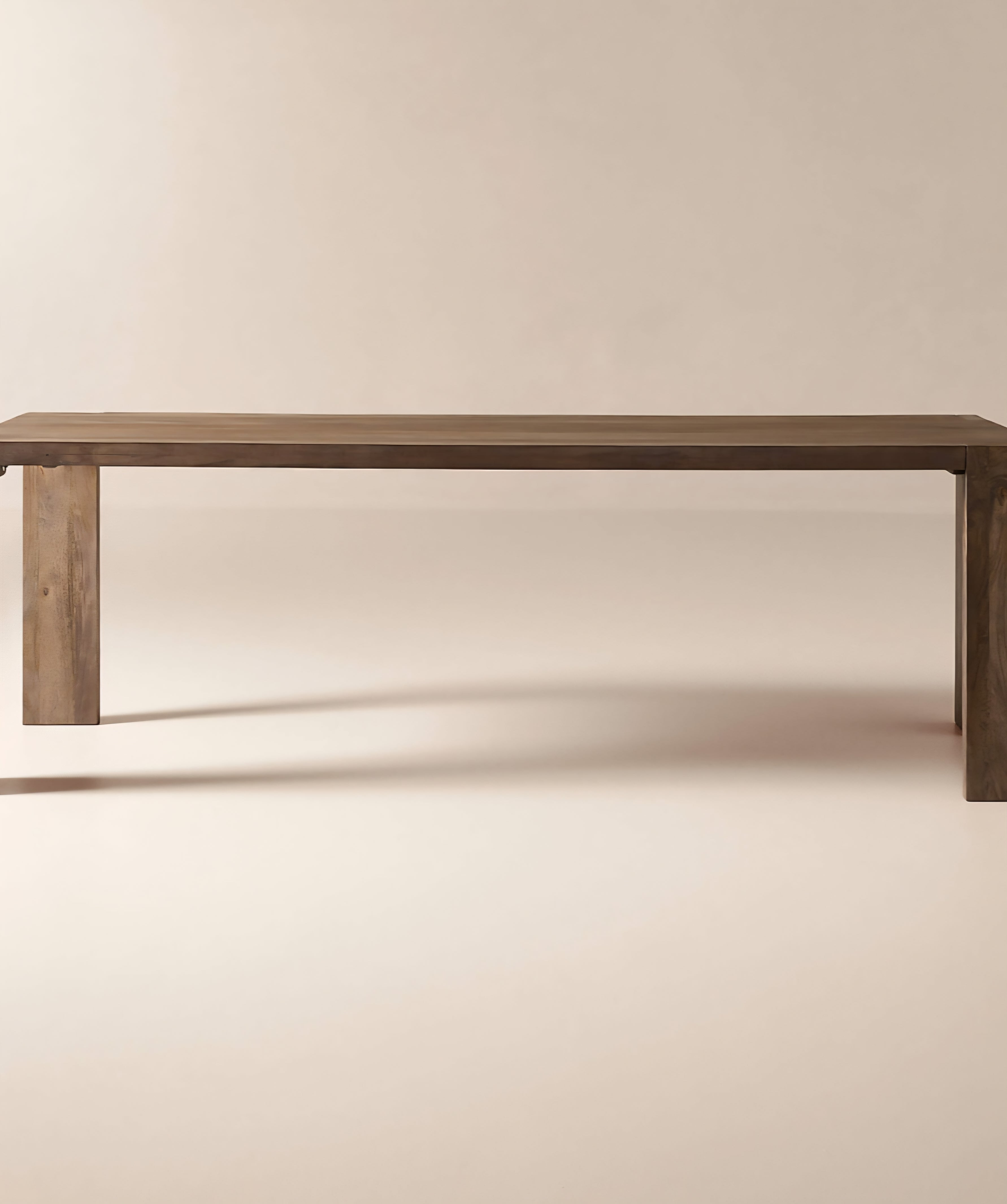 THE ONE × Blox — Rectangular Brown Wood Dining Table