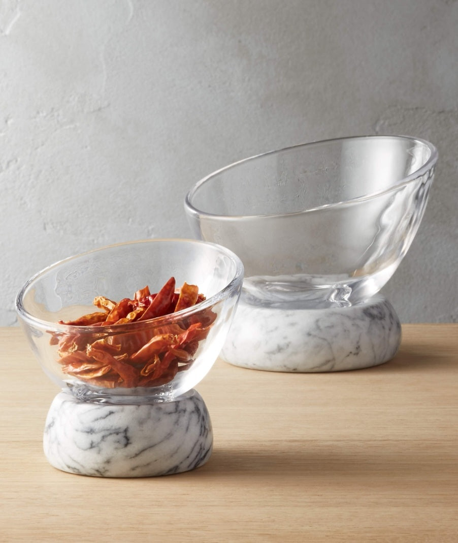 THE ONE × Askew — Marble and Glass Serving Bowls