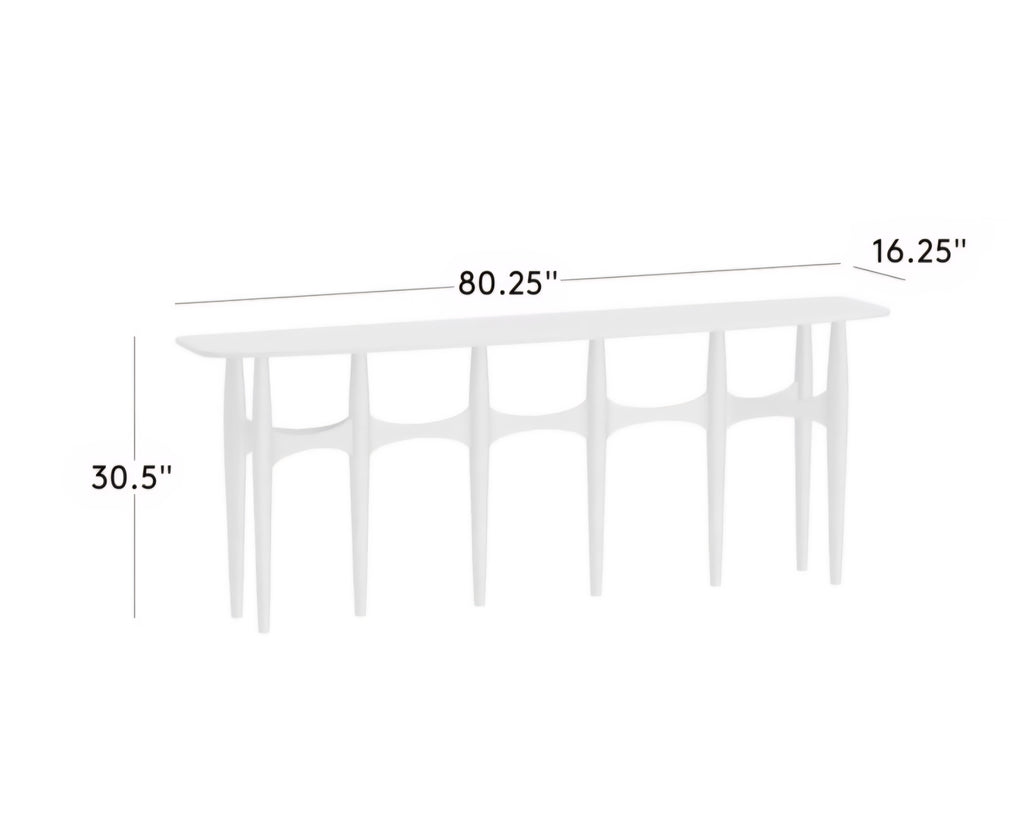 THE ONE × Bixby — White Cast Aluminum Console Table
