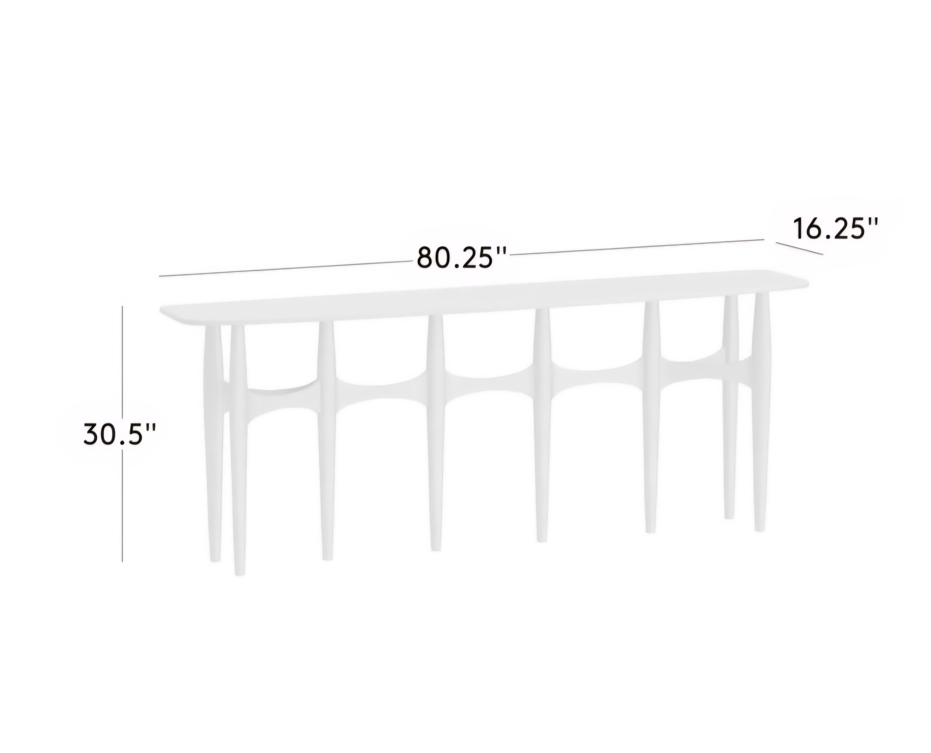 THE ONE × Bixby — White Cast Aluminum Console Table