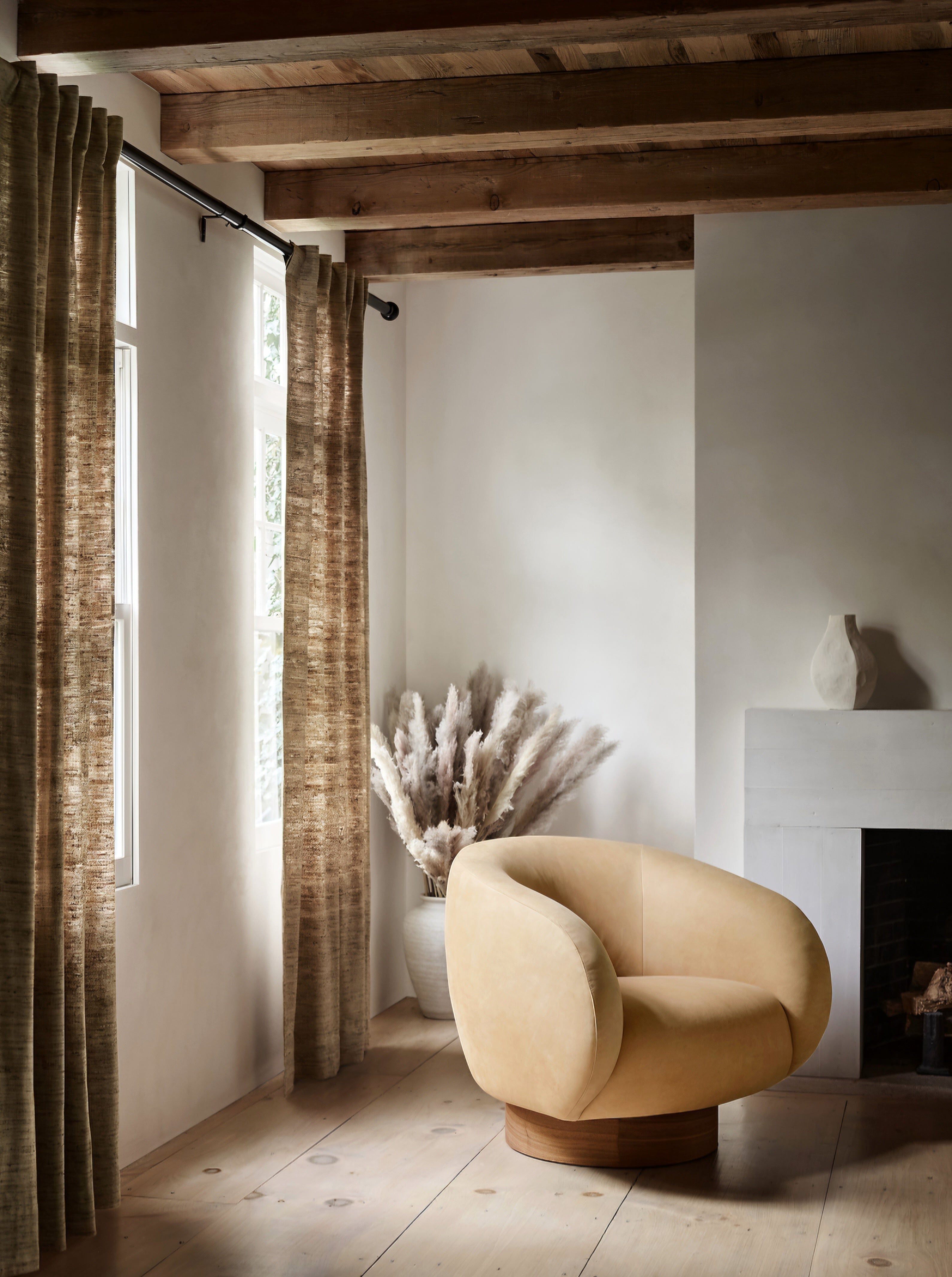 THE ONE × Kessler — Leather Swivel Accent Chair