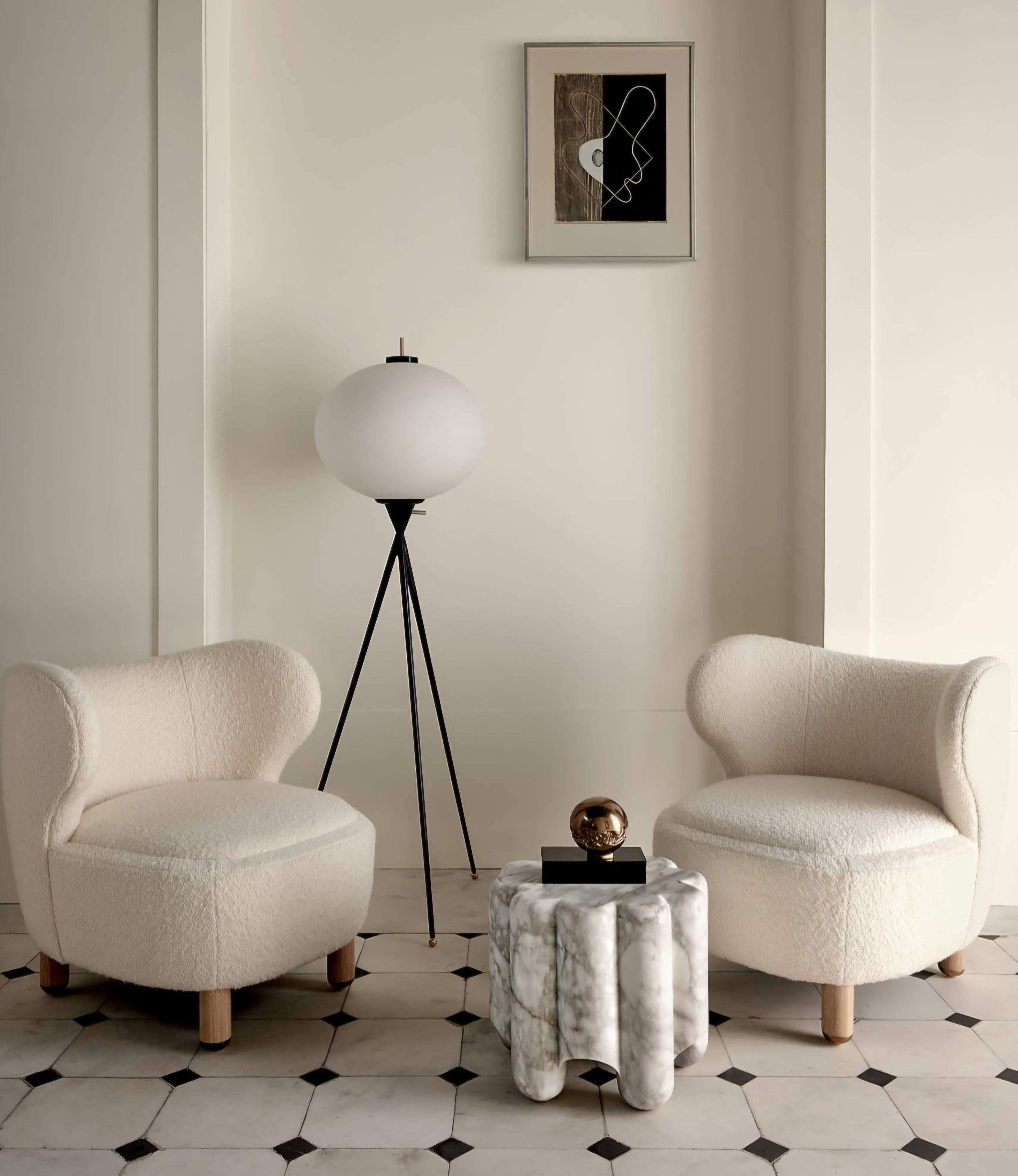 THE ONE × Montaigne — Black Tripod Floor Lamp
