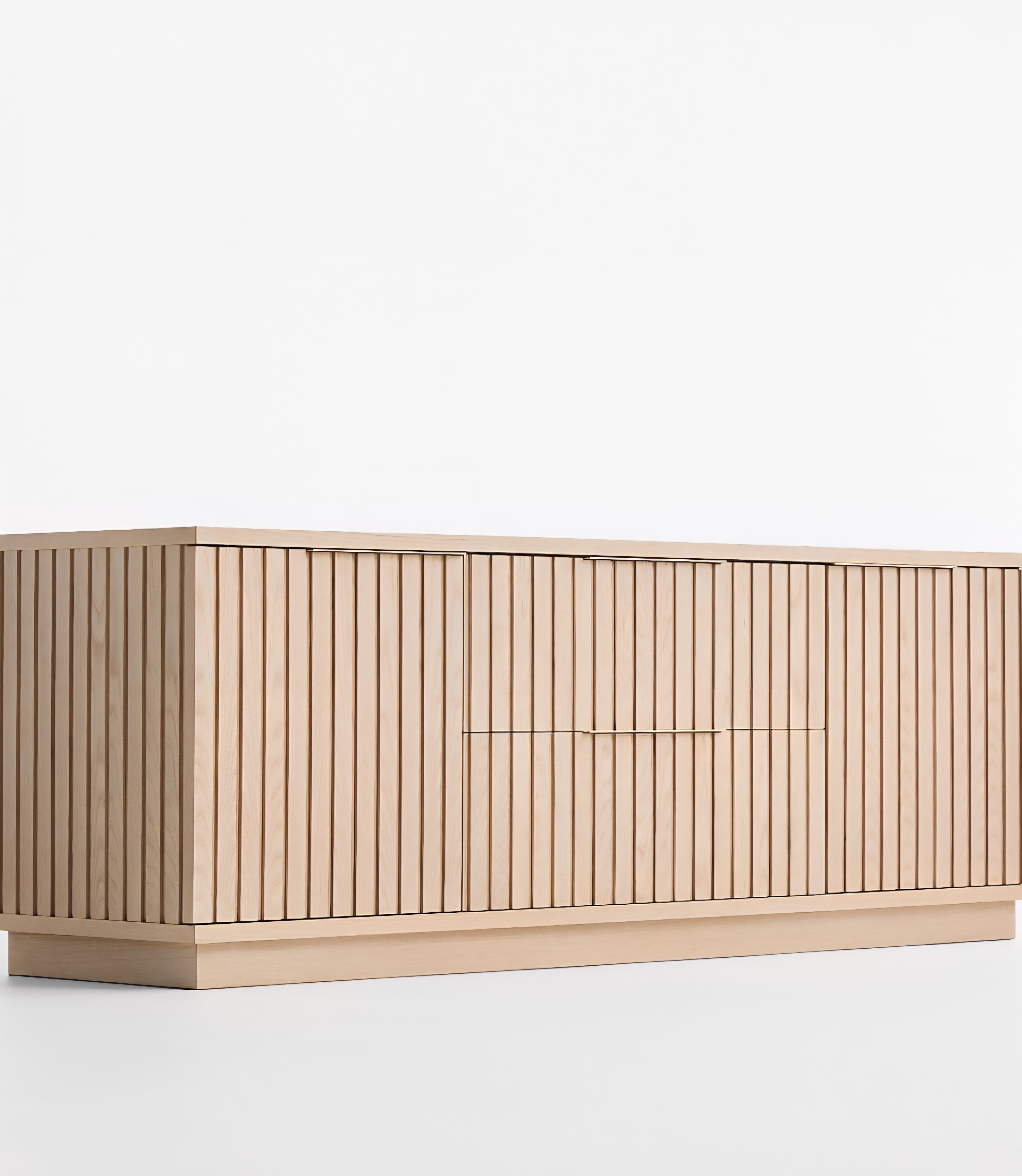 THE ONE × Batten-White Oak Storage Media Console (72")