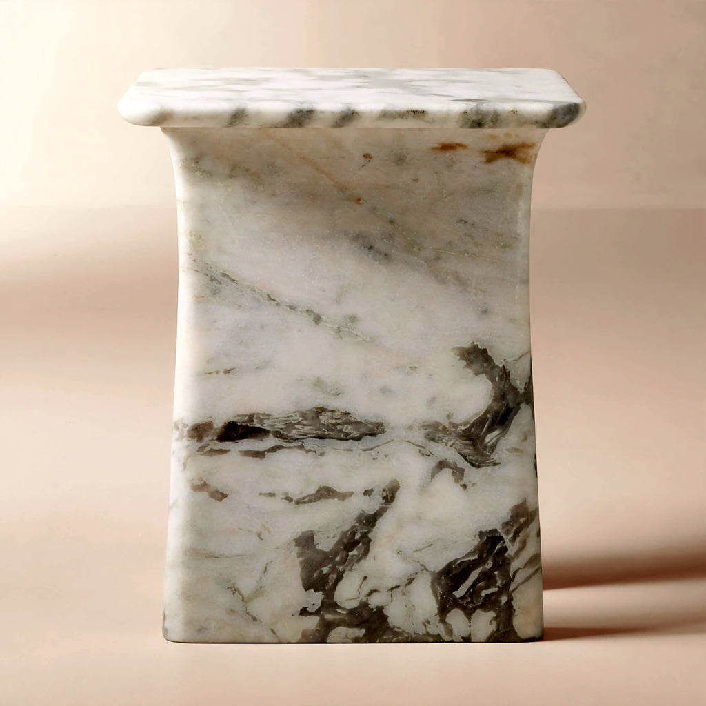 THE ONE × Almera — White Marble Side Table