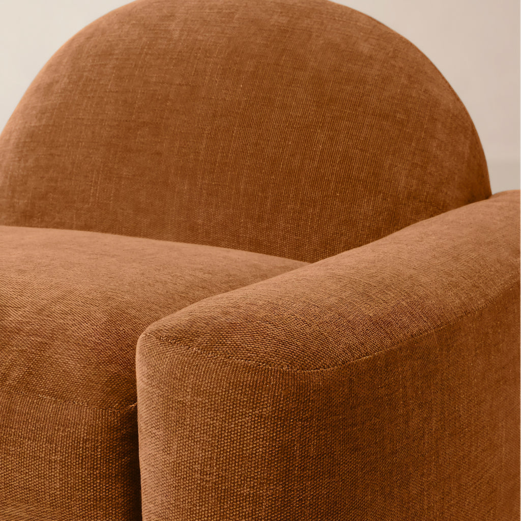 THE ONE × Aldine — Spice Brown Performance Chenille Accent Chair