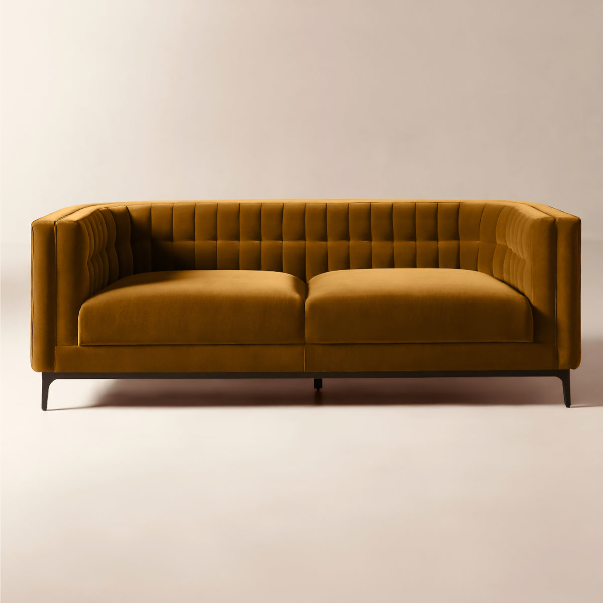 THE ONE × Ambroise — Light Taupe Velvet Sofa