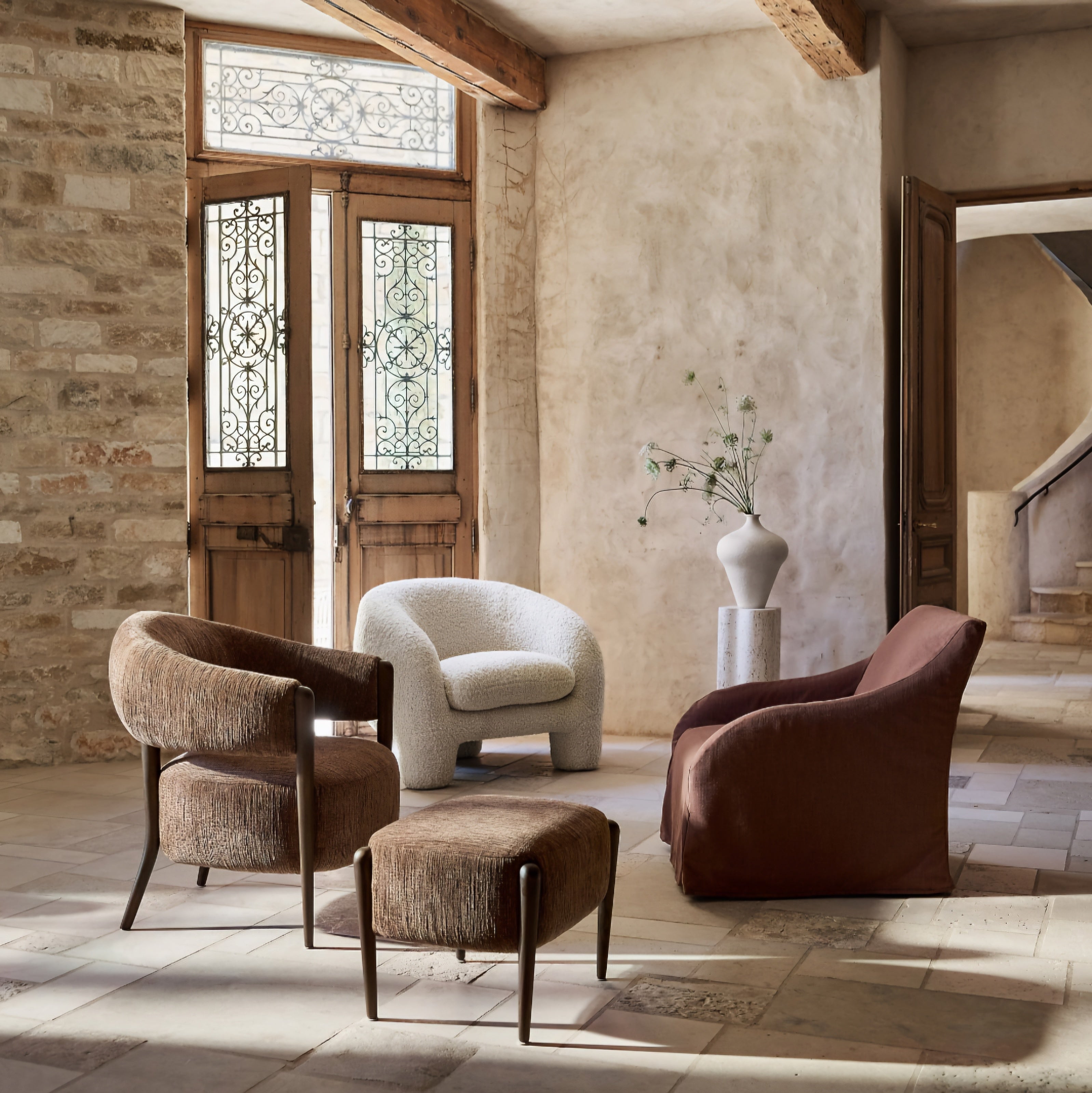 THE ONE × Santi — Wood Accent Chair