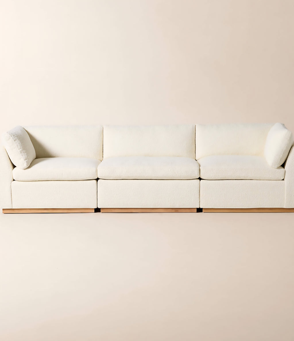 THE ONE × Stormo — Ivory Boucle Sectional Sofa