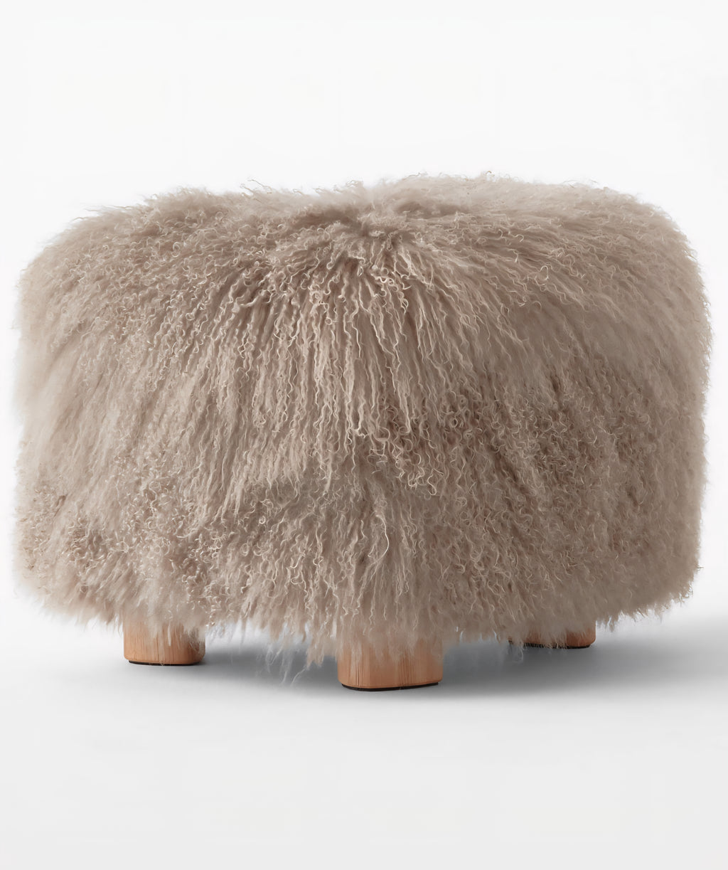 THE ONE × Mongolian Sheepskin Ottoman