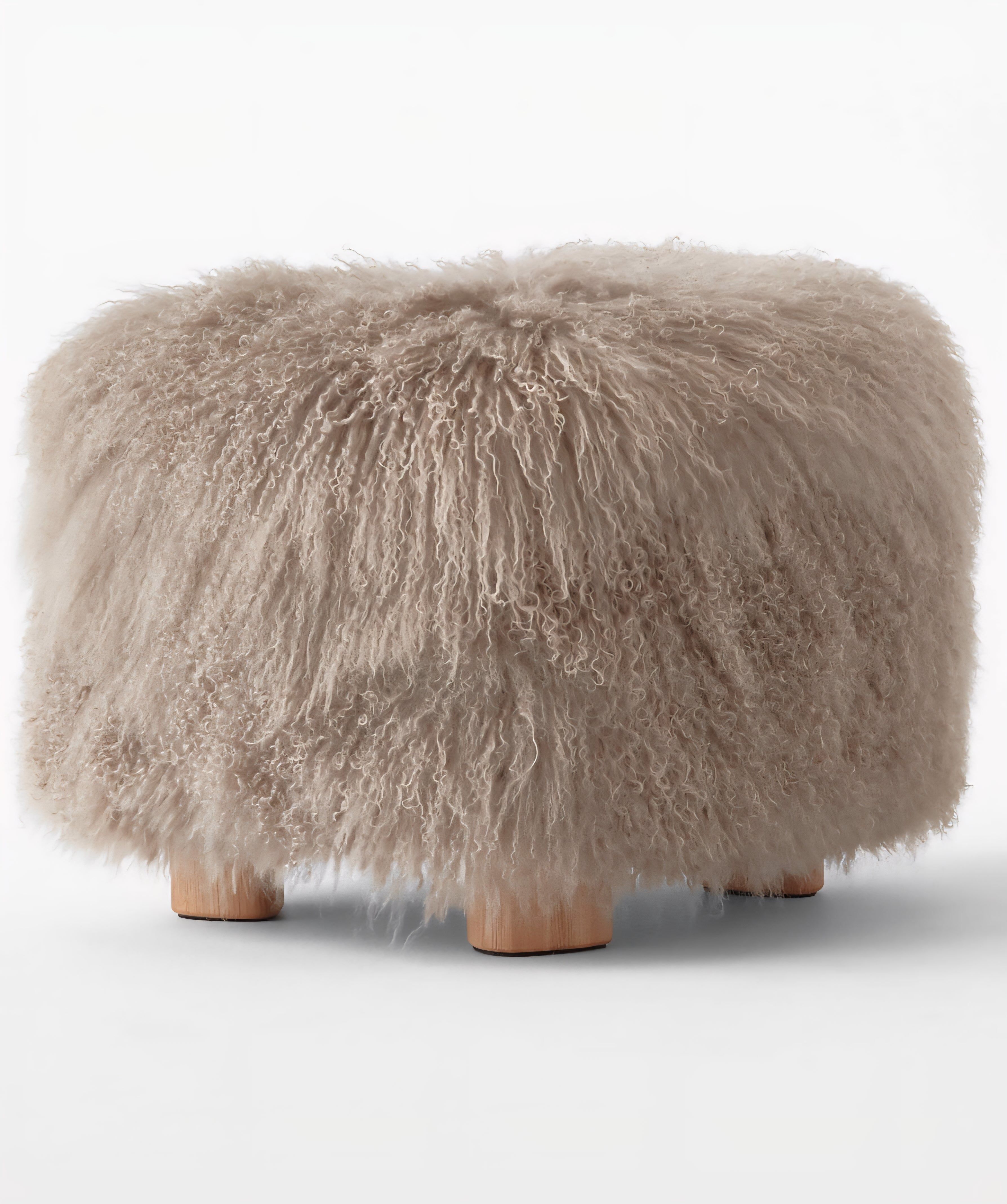 THE ONE × Mongolian Sheepskin Ottoman