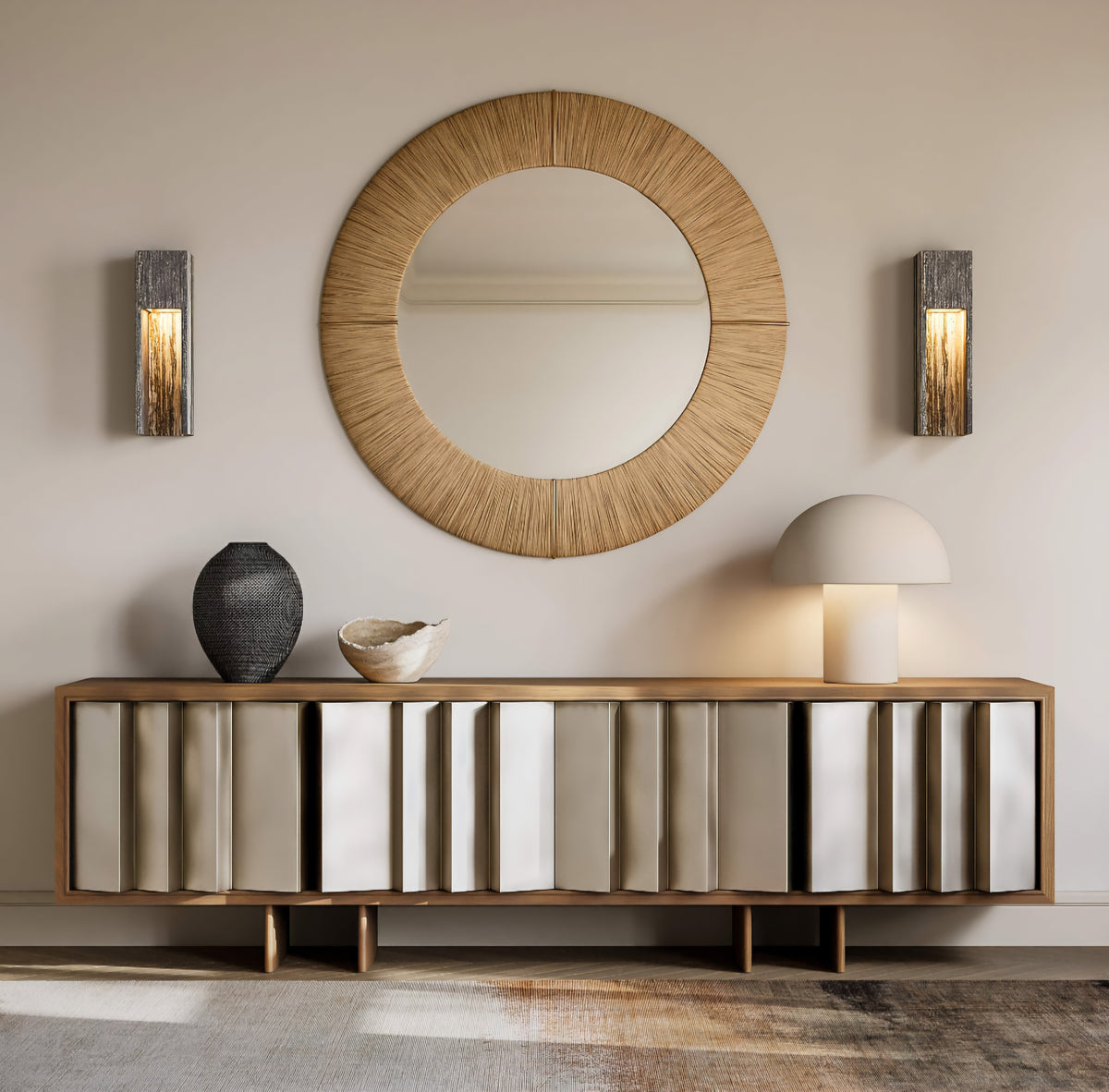 THE ONE × Kibo — Steel and Oak Media Console