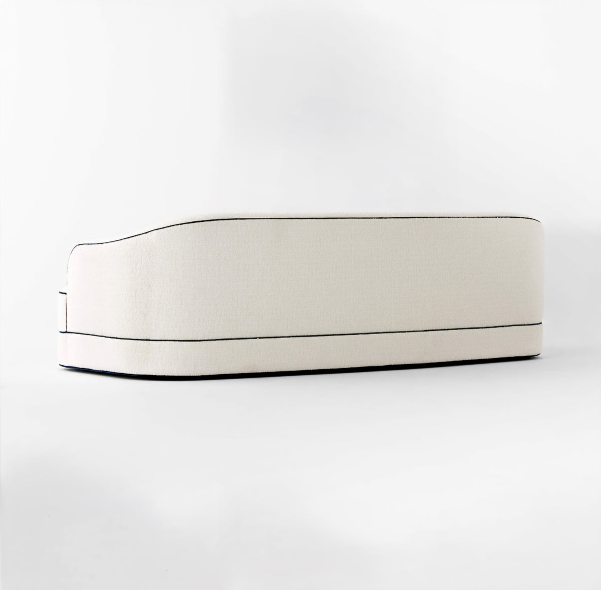 THE ONE × Mylene — Black and White Boucle Curved Sofa