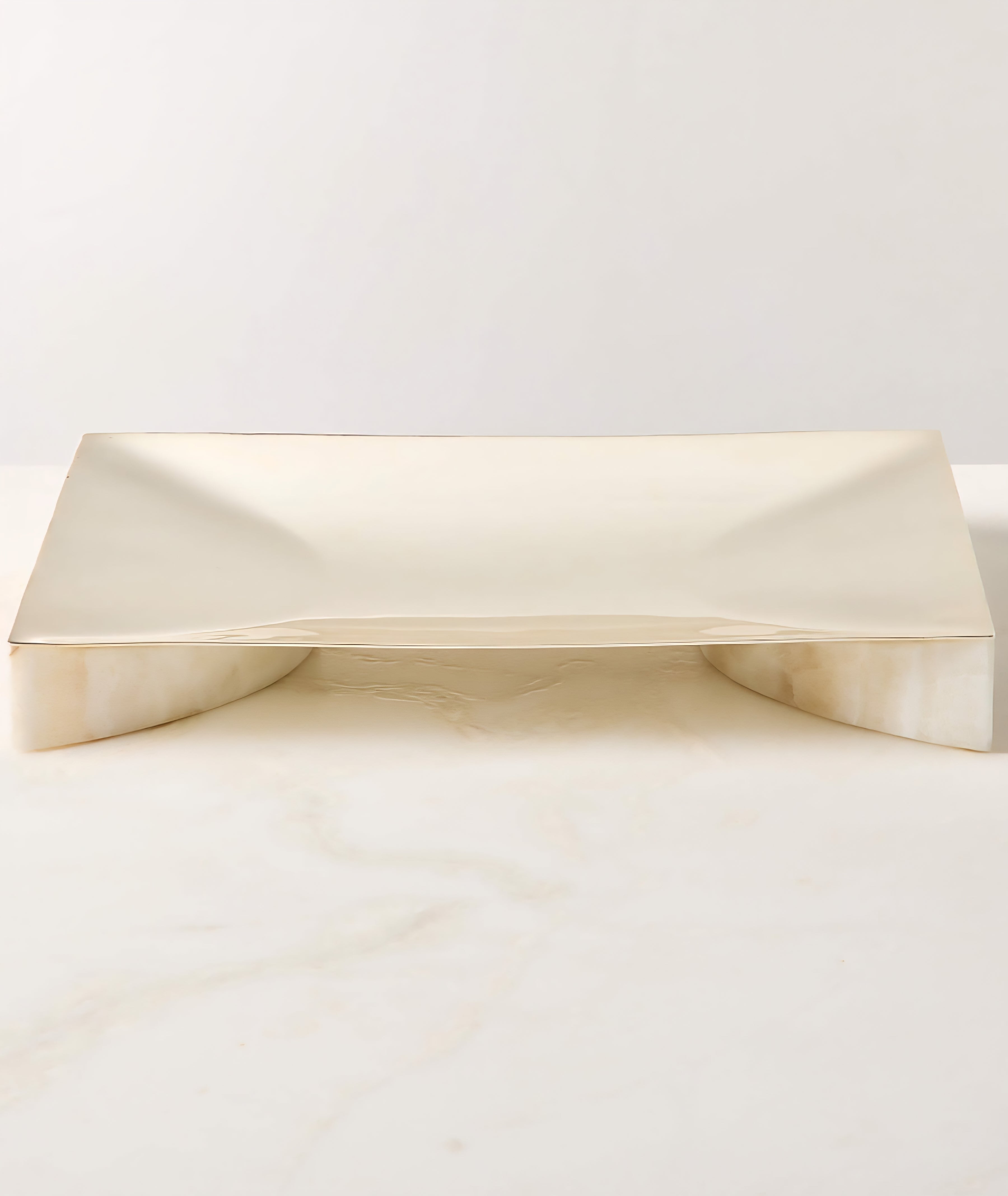 THE ONE × Akri — Champagne Gold and Cream Onyx Serving Platter
