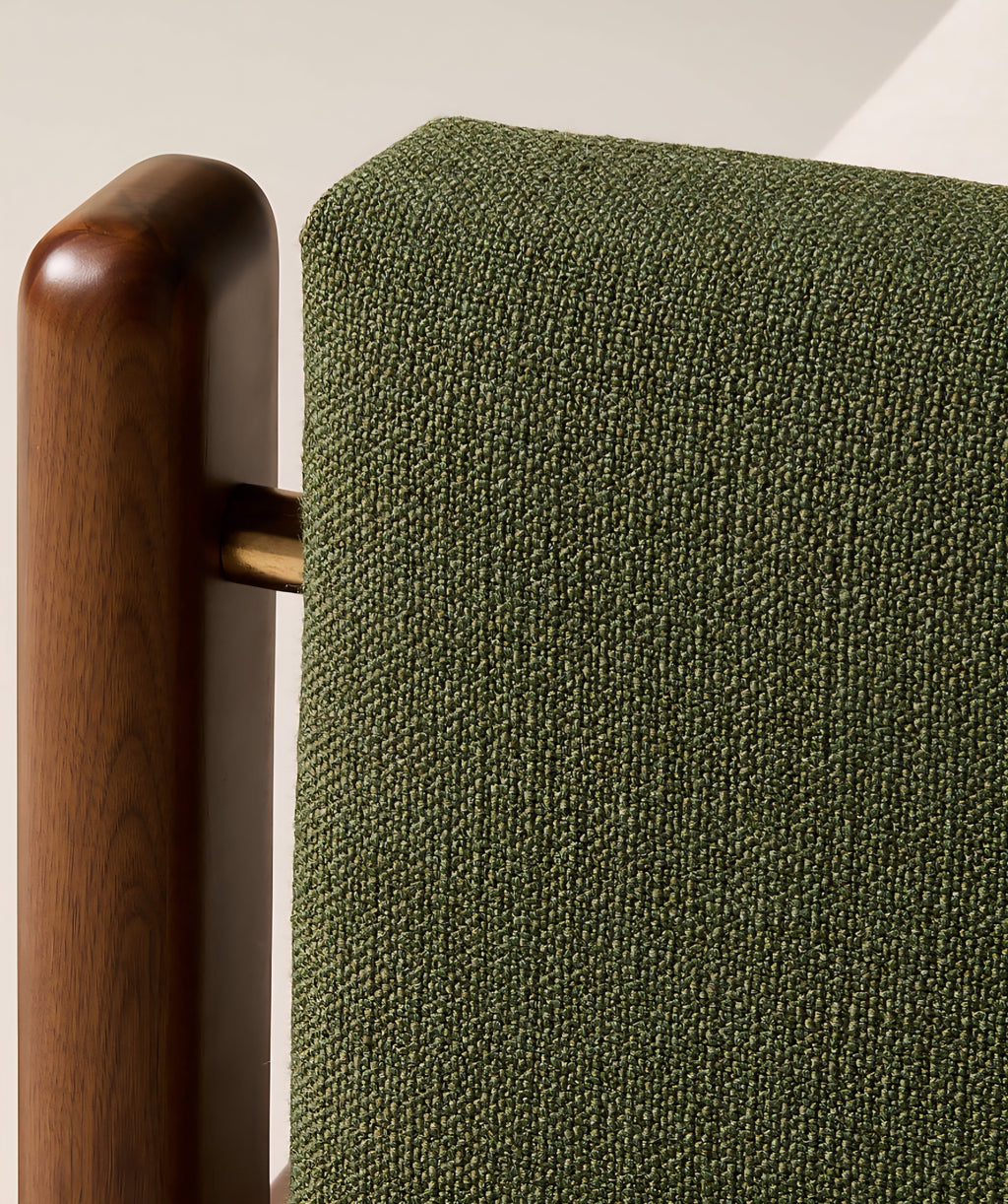 THE ONE × Tavola — Walnut and Warm White Upholstered Queen Bed