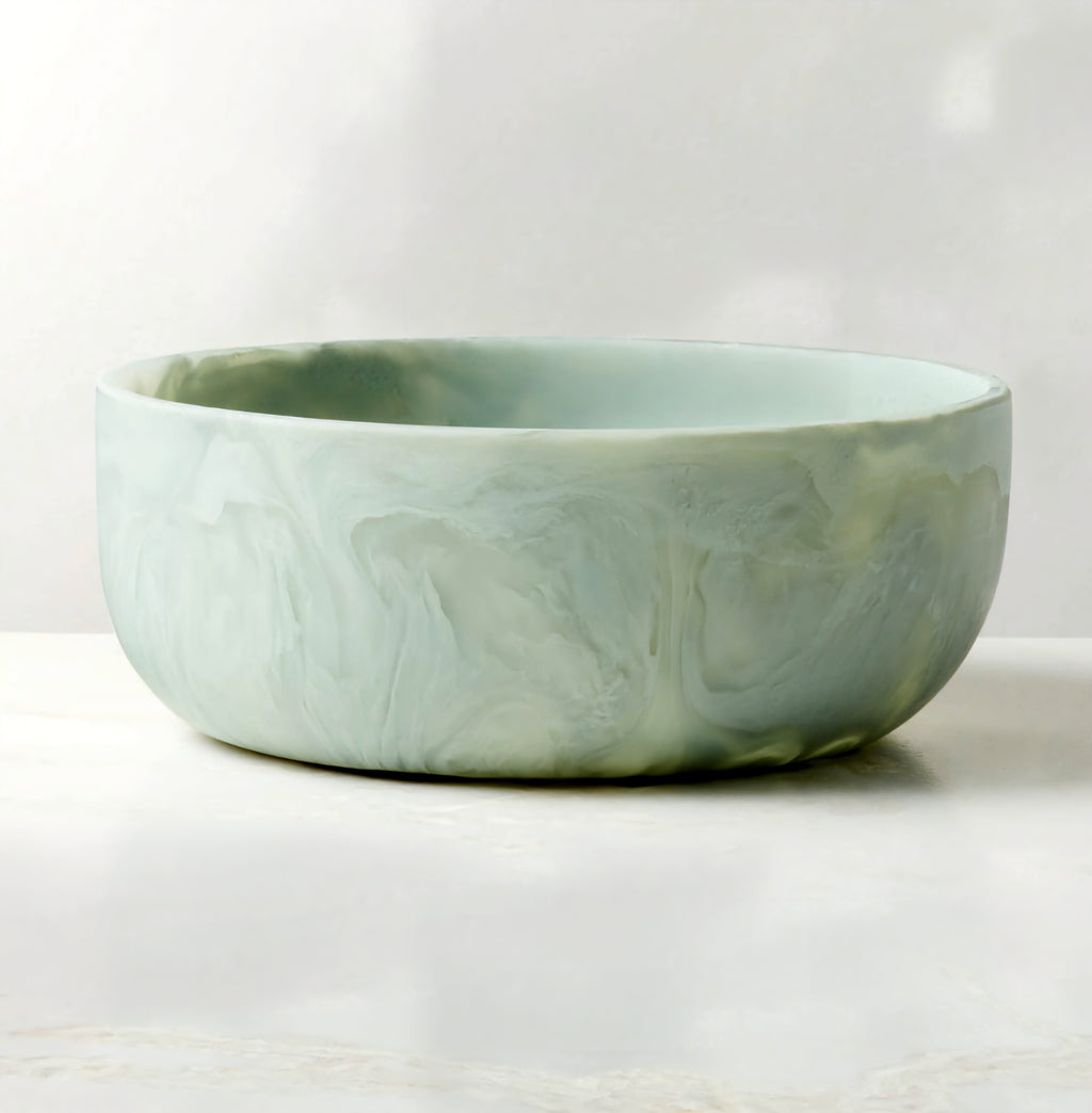 THE ONE × Radley — Light Teal Swirl Resin Serving Bowl