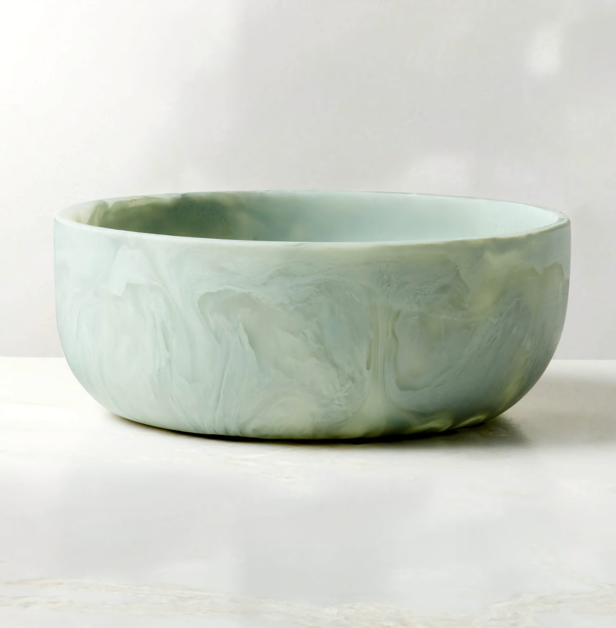 THE ONE × Radley — Light Teal Swirl Resin Serving Bowl