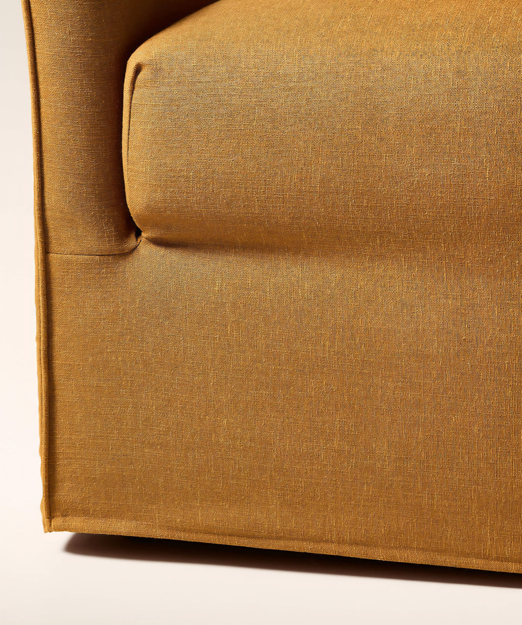 THE ONE × Bristol — Cognac Slipcovered Performance Linen Sofa