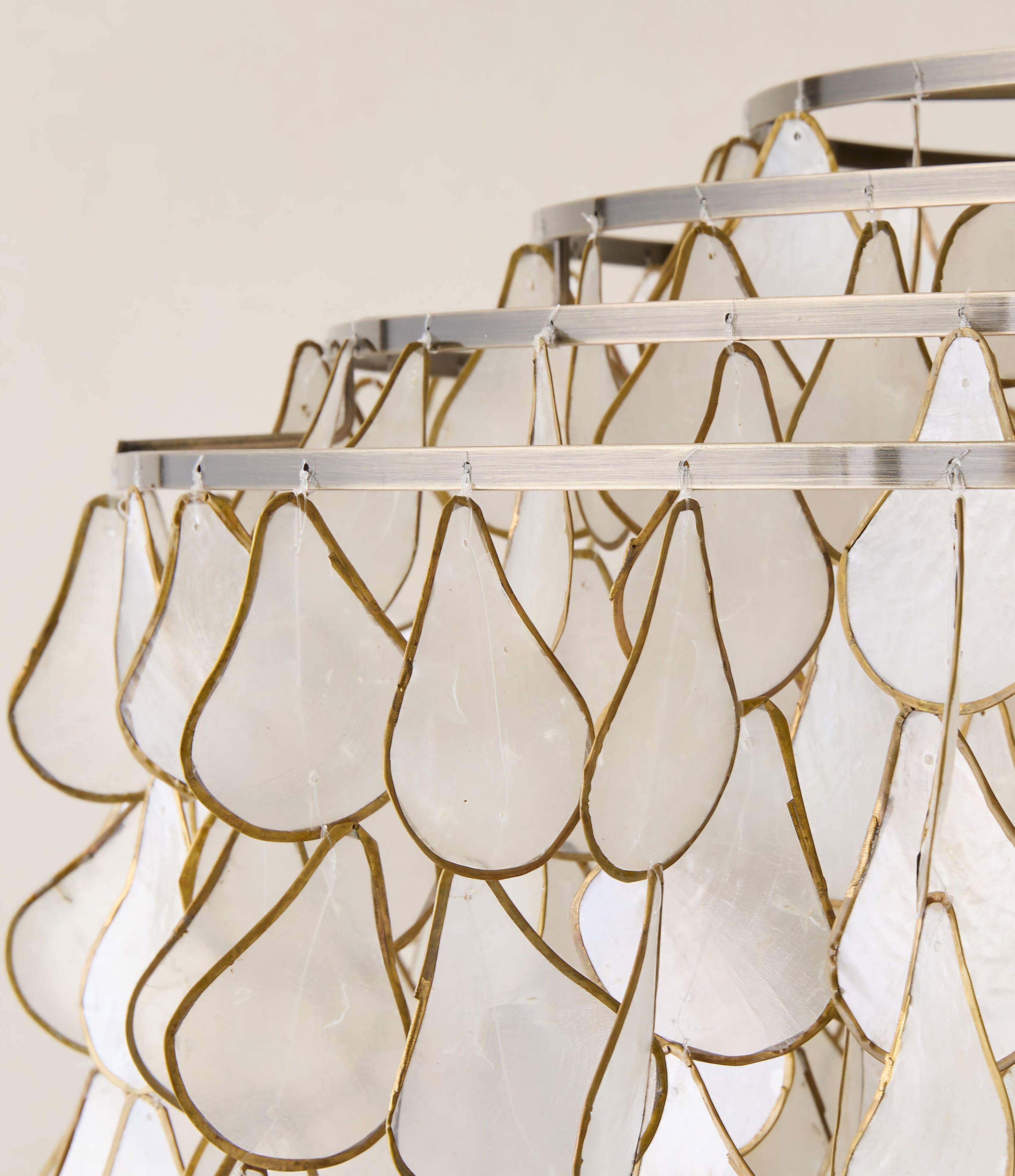 THE ONE × Teardrops — Capiz Chandelier