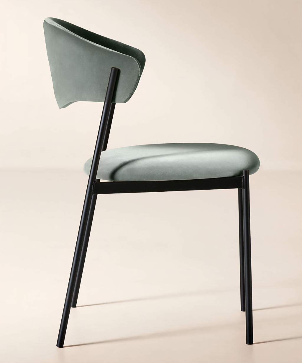 THE ONE × Damato — Mink Velvet Dining Chair