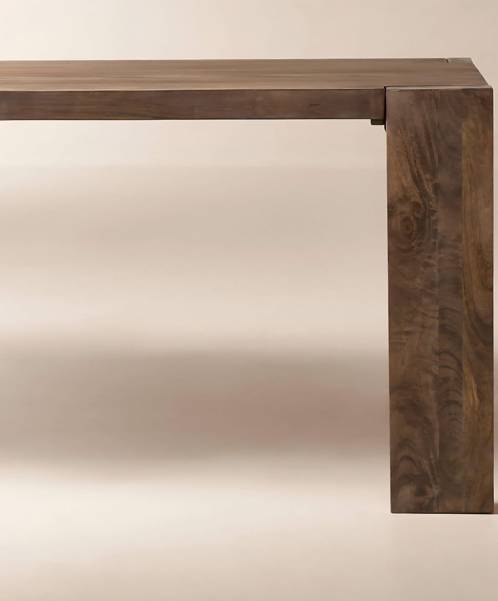 THE ONE × Blox — Rectangular Brown Wood Dining Table