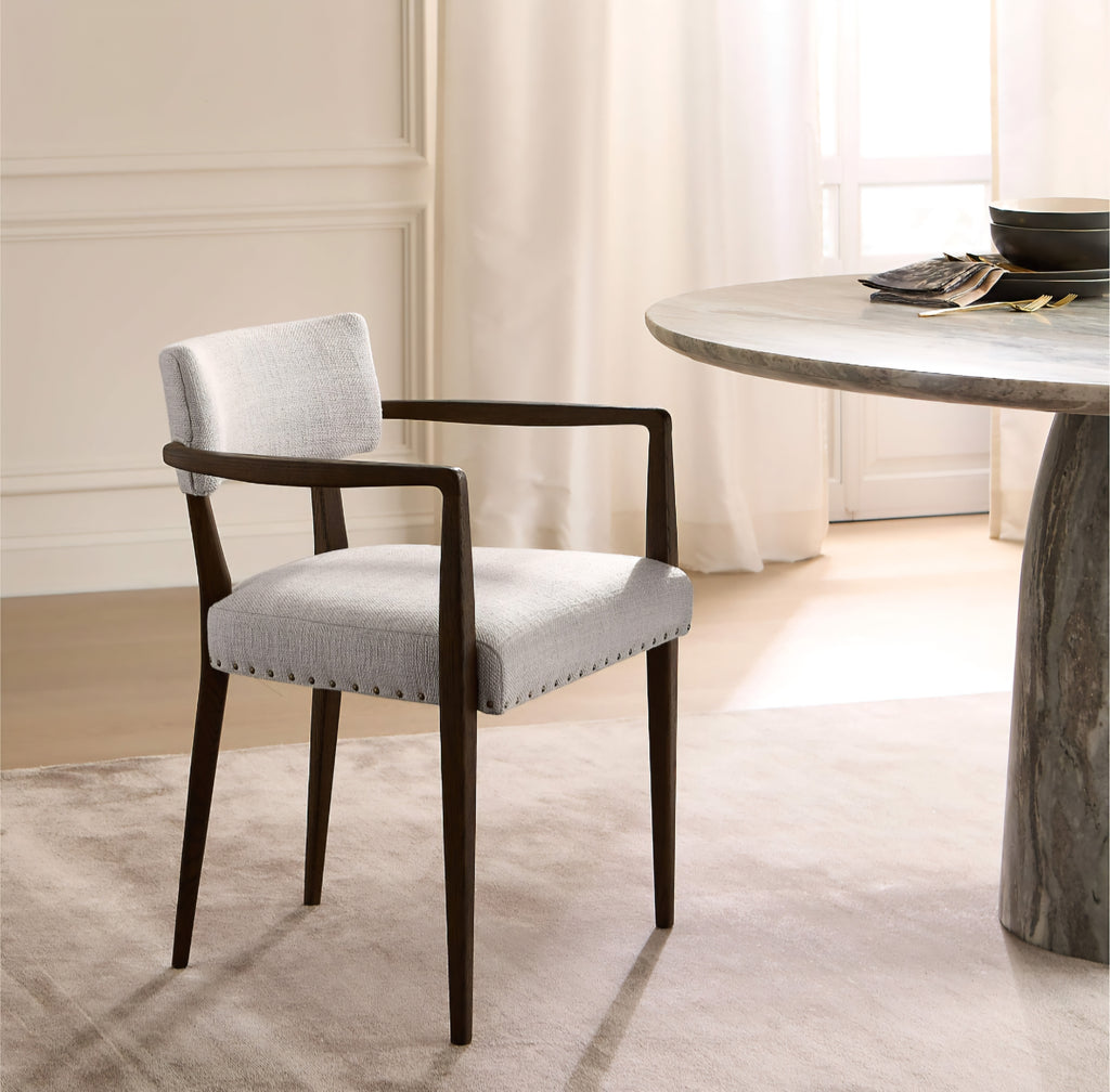 THE ONE × Arlo — Smoked Mauve Performance Fabric Dining Armchair