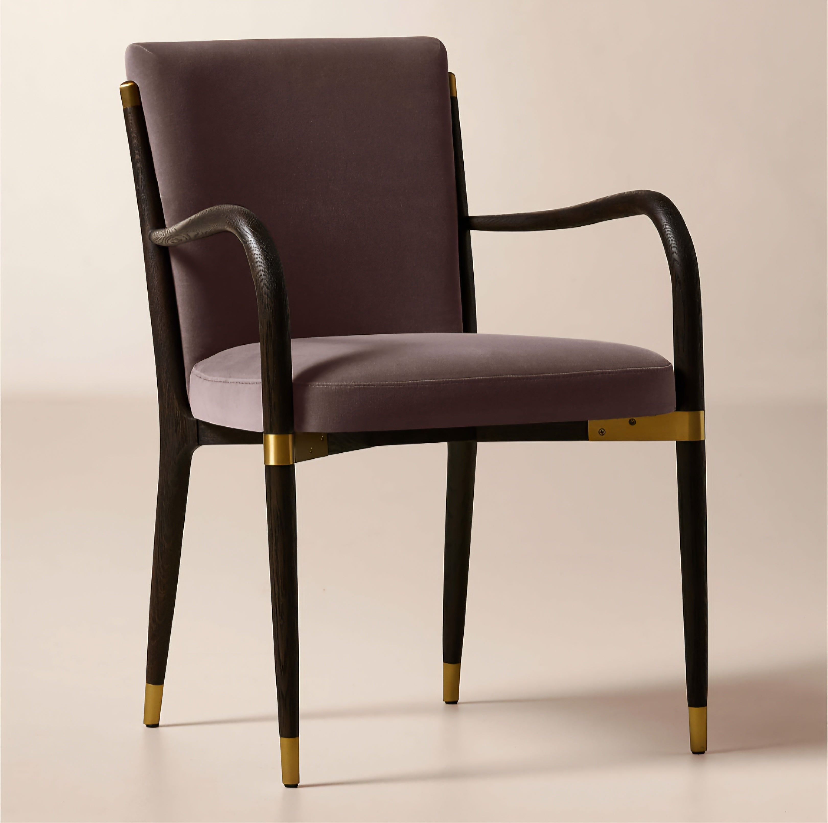 THE ONE × Norrie — Dusty Lilac Velvet Dining Armchair