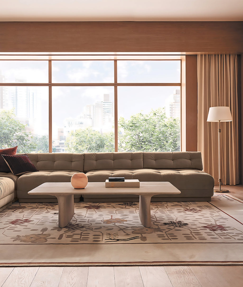 THE ONE × Almera — White Marble Coffee Table (66")