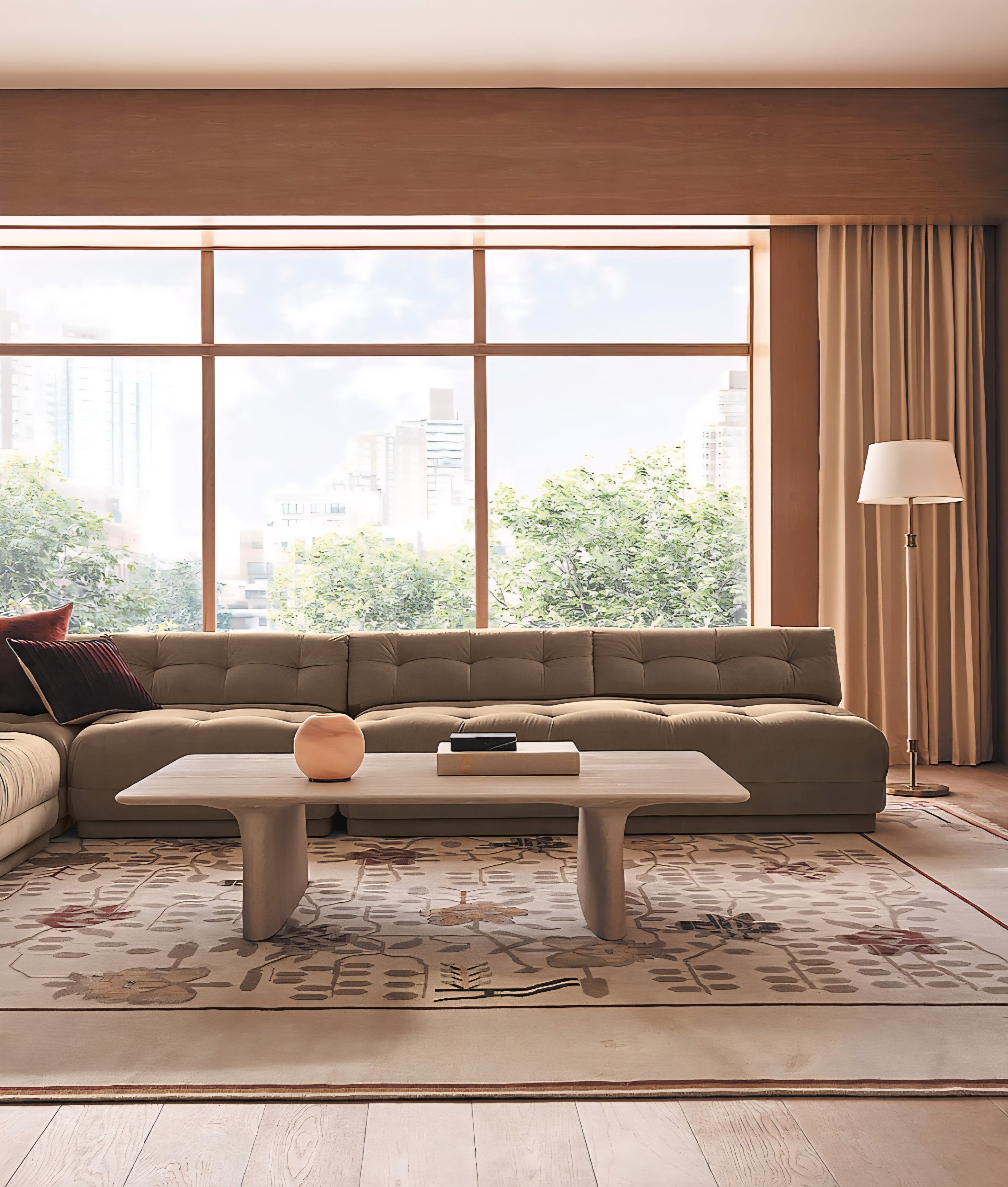 THE ONE × Almera — White Marble Coffee Table (66")