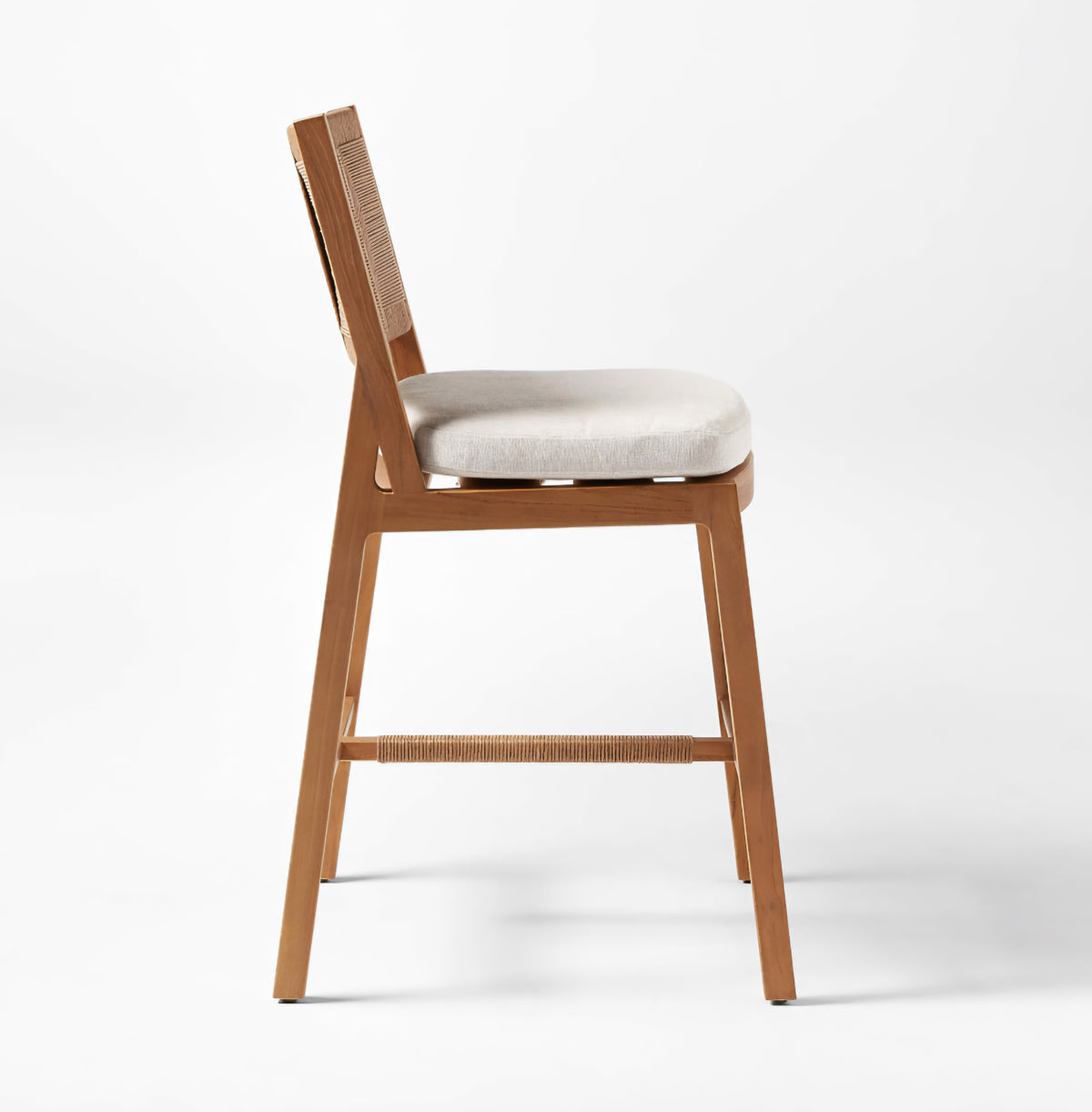 THE ONE × Roc — Teak and Rattan Stool