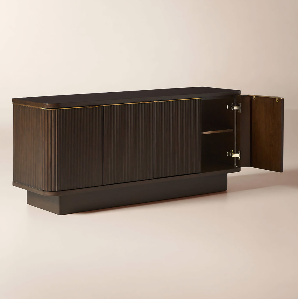 THE ONE × Davison — Fluted Dark Oak Media Console