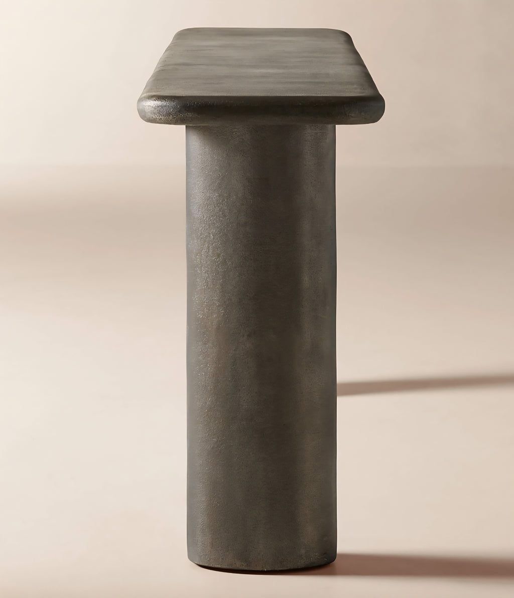 THE ONE × Hollis — Charcoal Grey Cast Aluminum Console Table