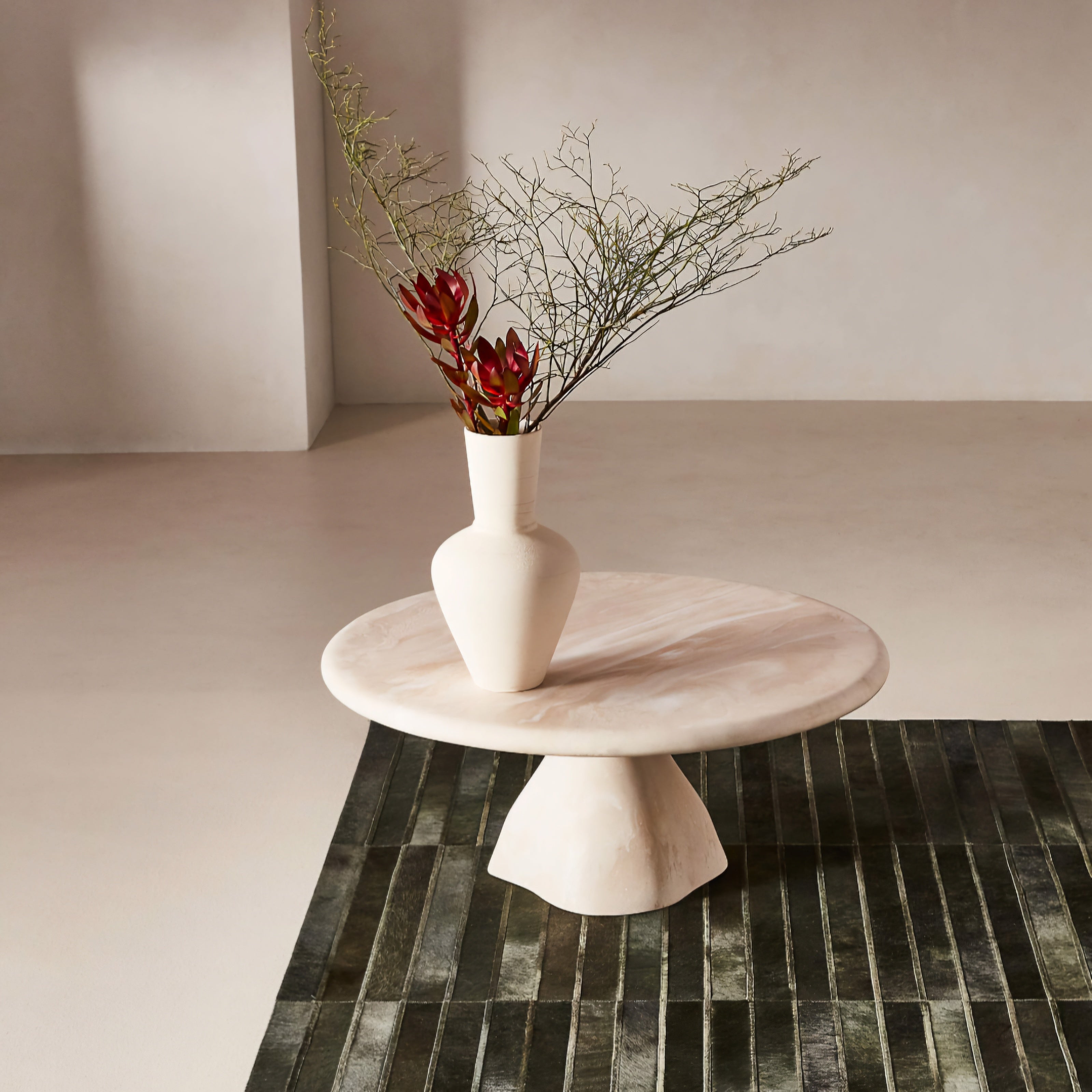 THE ONE × Camilia — Patchwork Ivory Hide Area Rug