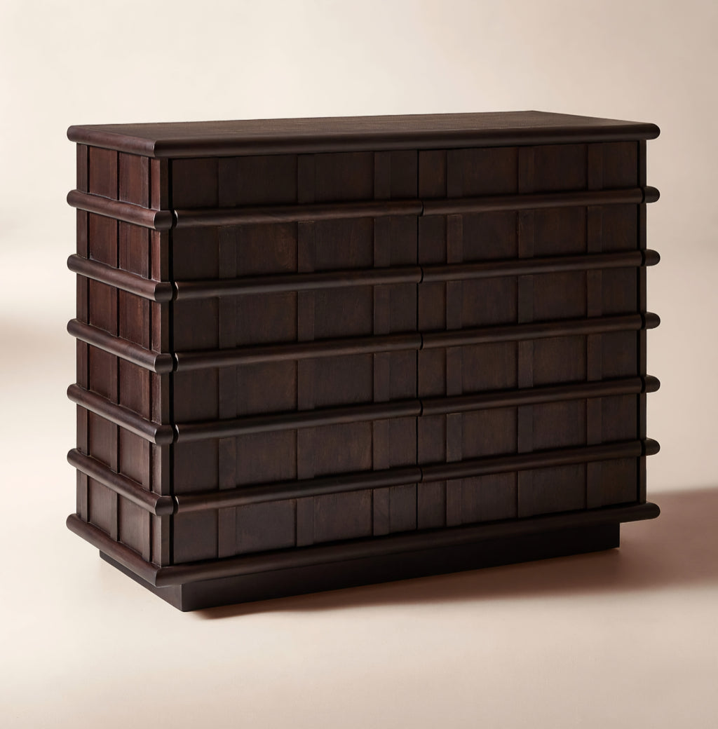 THE ONE × Alpena — Dark Acacia Wood Bar Cabinet