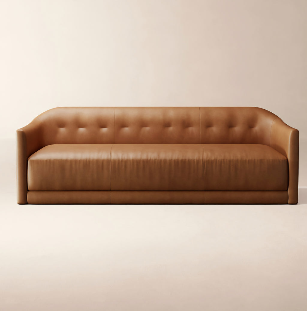 THE ONE × Lincoln — Curved Leather Sofa